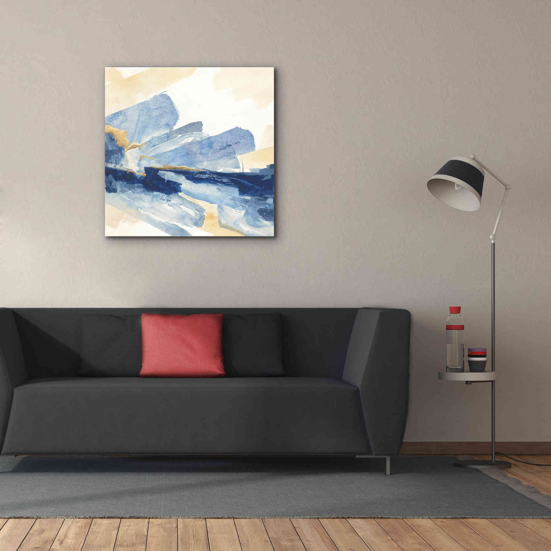 'Gilded Indigo II' by Chris Paschke, Canvas Wall Art,37 x 37