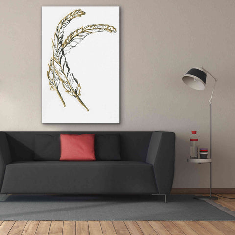 Image of 'Gilded Hackles Feather' by Chris Paschke, Canvas Wall Art,40 x 60
