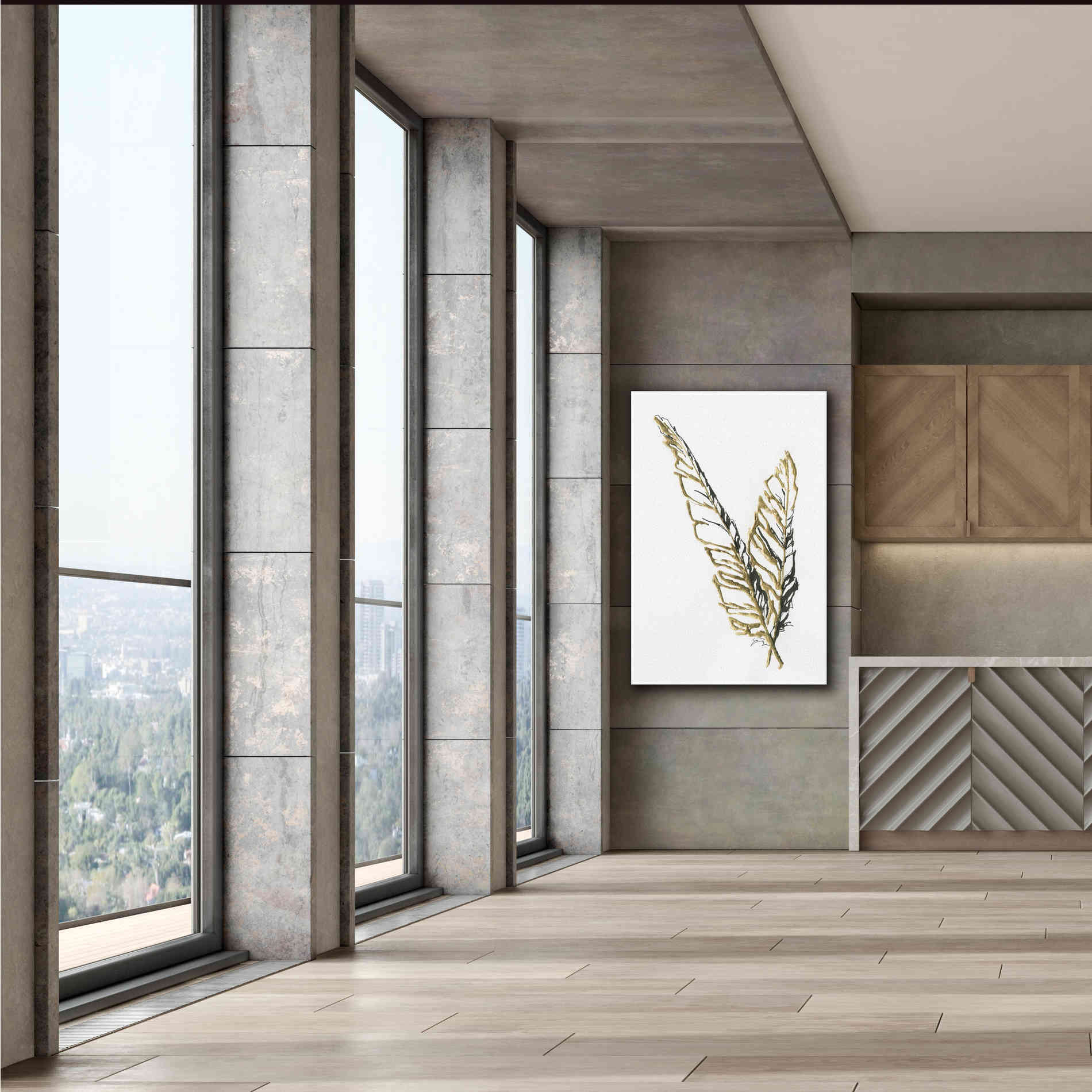 'Gilded Raven Feather' by Chris Paschke, Canvas Wall Art,40 x 60