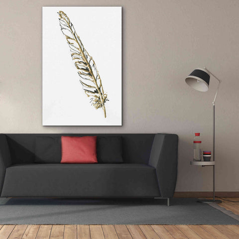 Image of 'Gilded Swan Feather I' by Chris Paschke, Canvas Wall Art,40 x 60