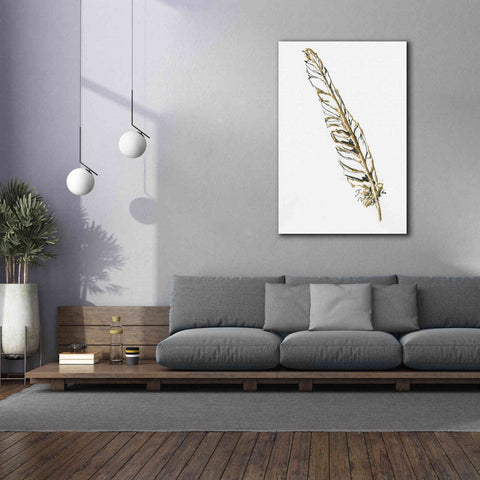 Image of 'Gilded Swan Feather I' by Chris Paschke, Canvas Wall Art,40 x 60