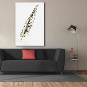 'Gilded Swan Feather II' by Chris Paschke, Canvas Wall Art,40 x 60