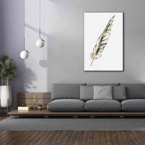 Image of 'Gilded Swan Feather II' by Chris Paschke, Canvas Wall Art,40 x 60