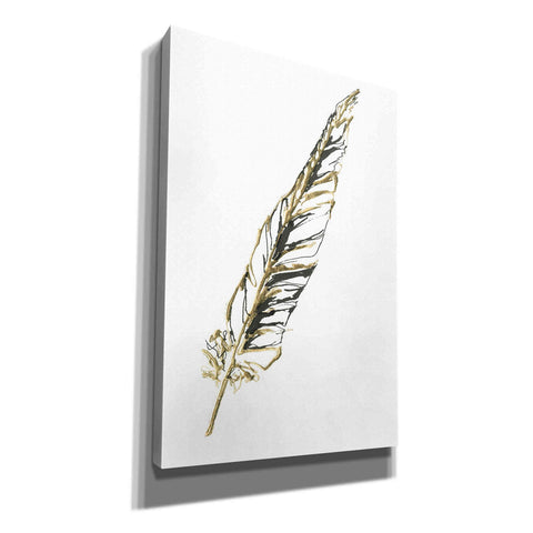 Image of 'Gilded Swan Feather II' by Chris Paschke, Canvas Wall Art