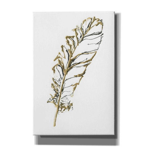 Image of 'Gilded Turkey Feather I' by Chris Paschke, Canvas Wall Art