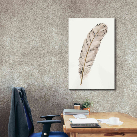 Image of 'Gold Feathers IX' by Chris Paschke, Canvas Wall Art,26 x 40