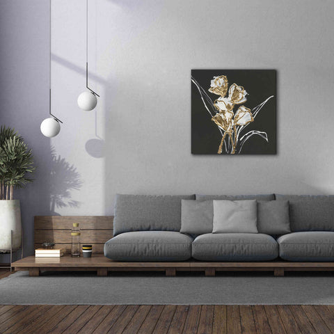 Image of 'Gilded Tulips' by Chris Paschke, Canvas Wall Art,37 x 37