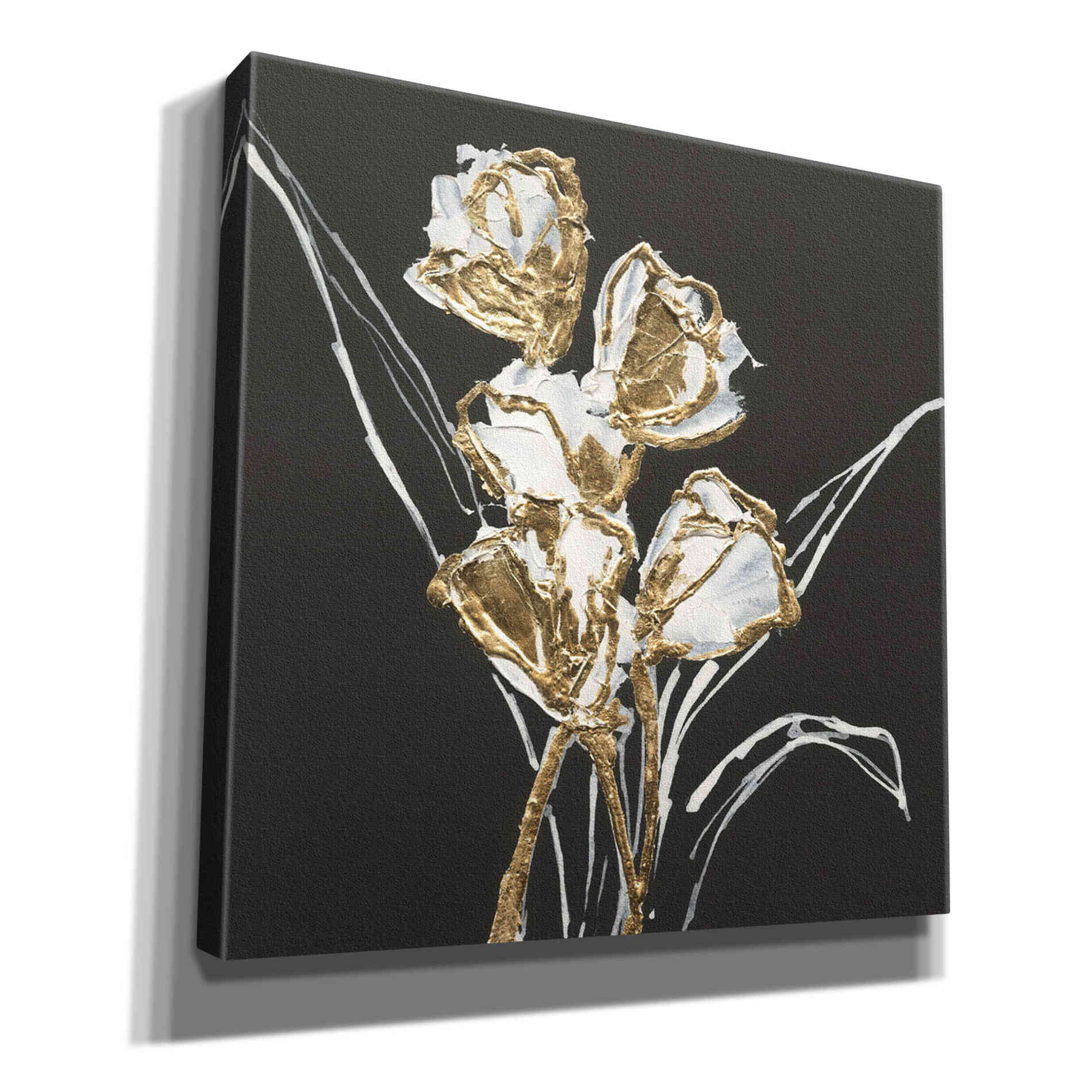 'Gilded Tulips' by Chris Paschke, Canvas Wall Art