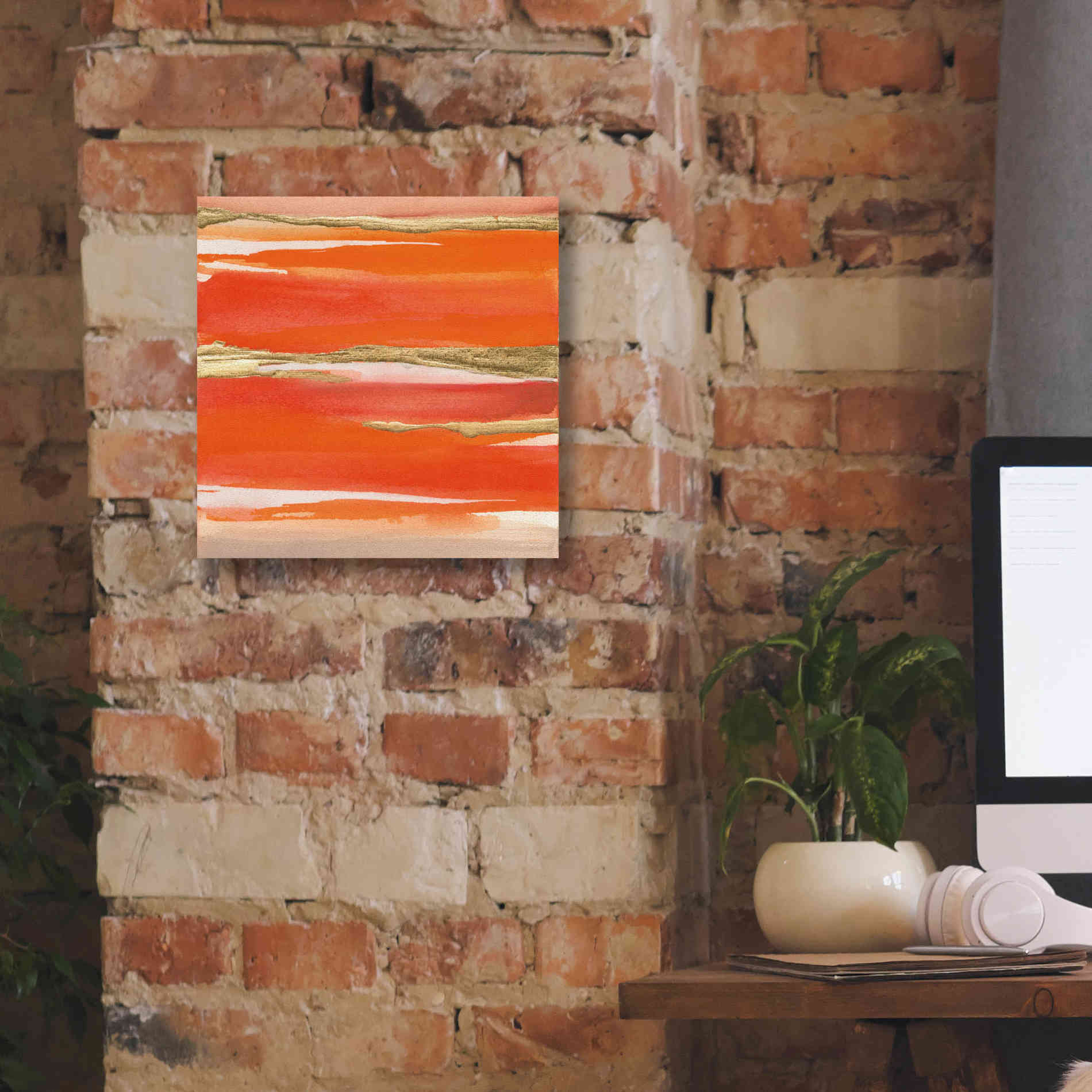 'Gilded Mandarin I' by Chris Paschke, Canvas Wall Art,12 x 12