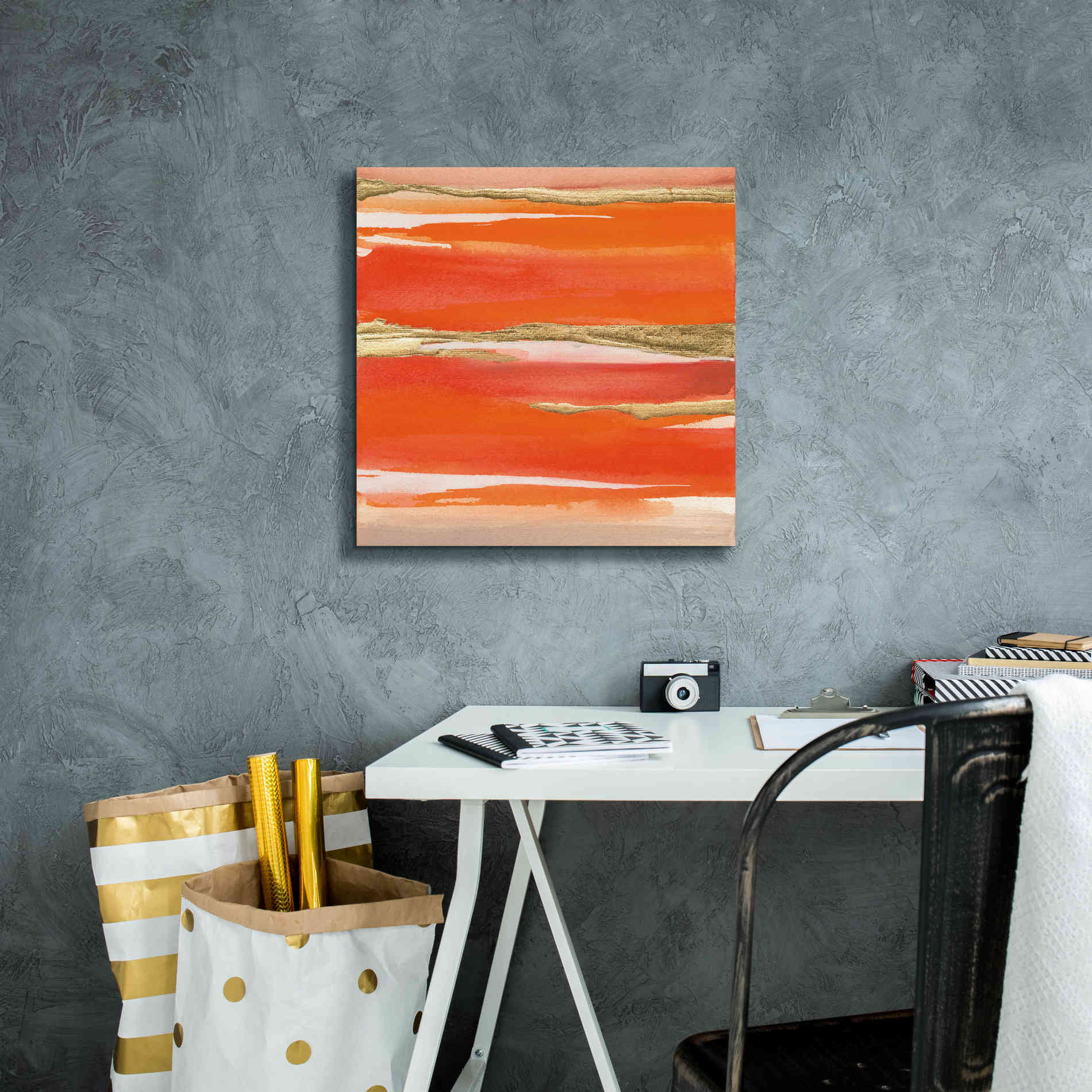 'Gilded Mandarin I' by Chris Paschke, Canvas Wall Art,18 x 18