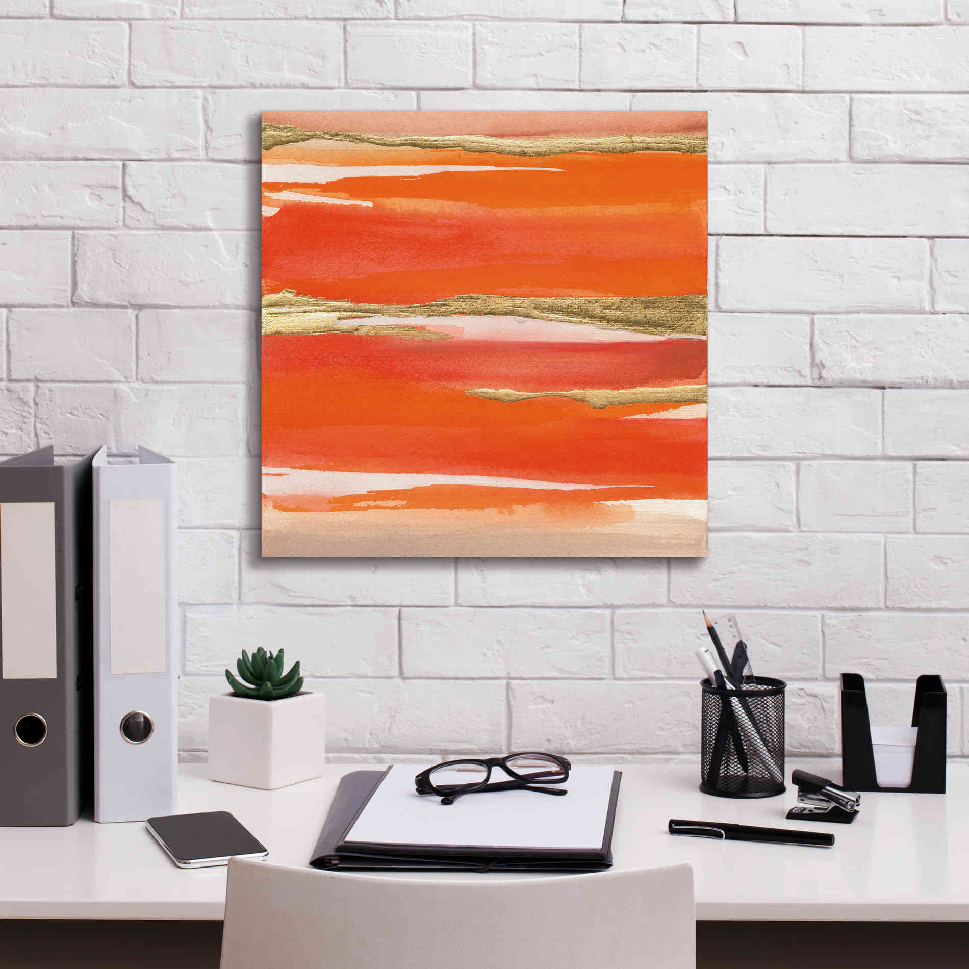 'Gilded Mandarin I' by Chris Paschke, Canvas Wall Art,18 x 18