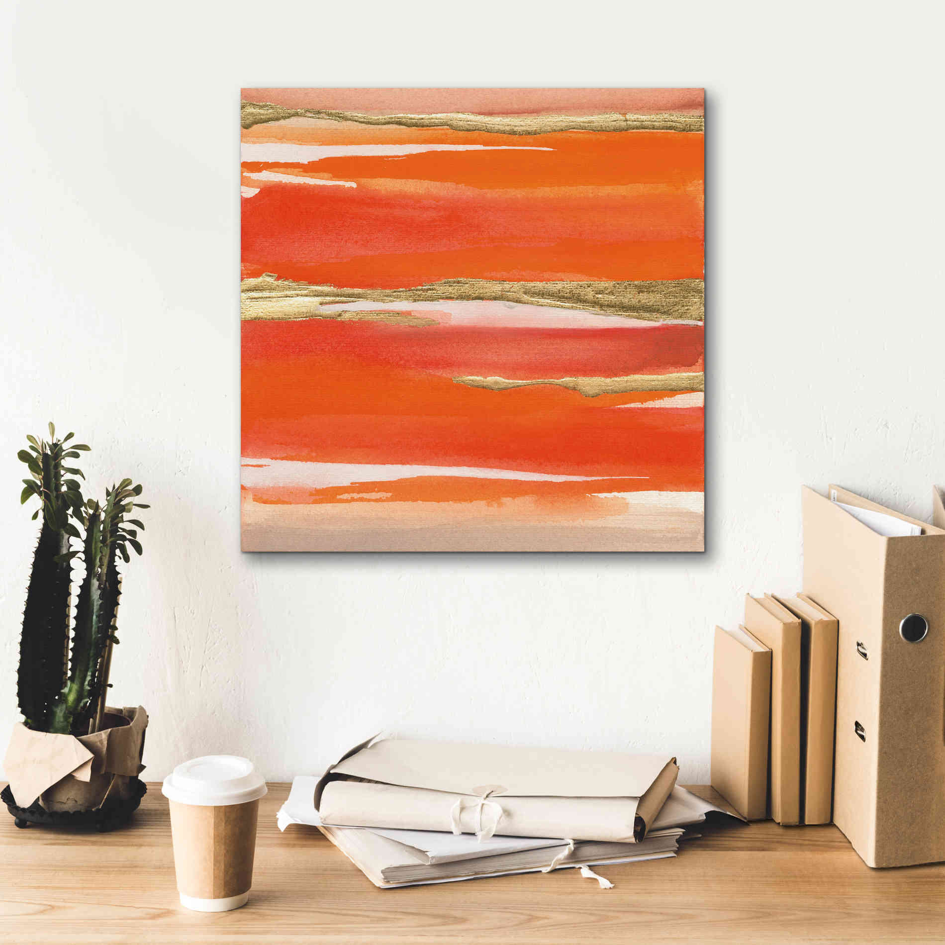 'Gilded Mandarin I' by Chris Paschke, Canvas Wall Art,18 x 18