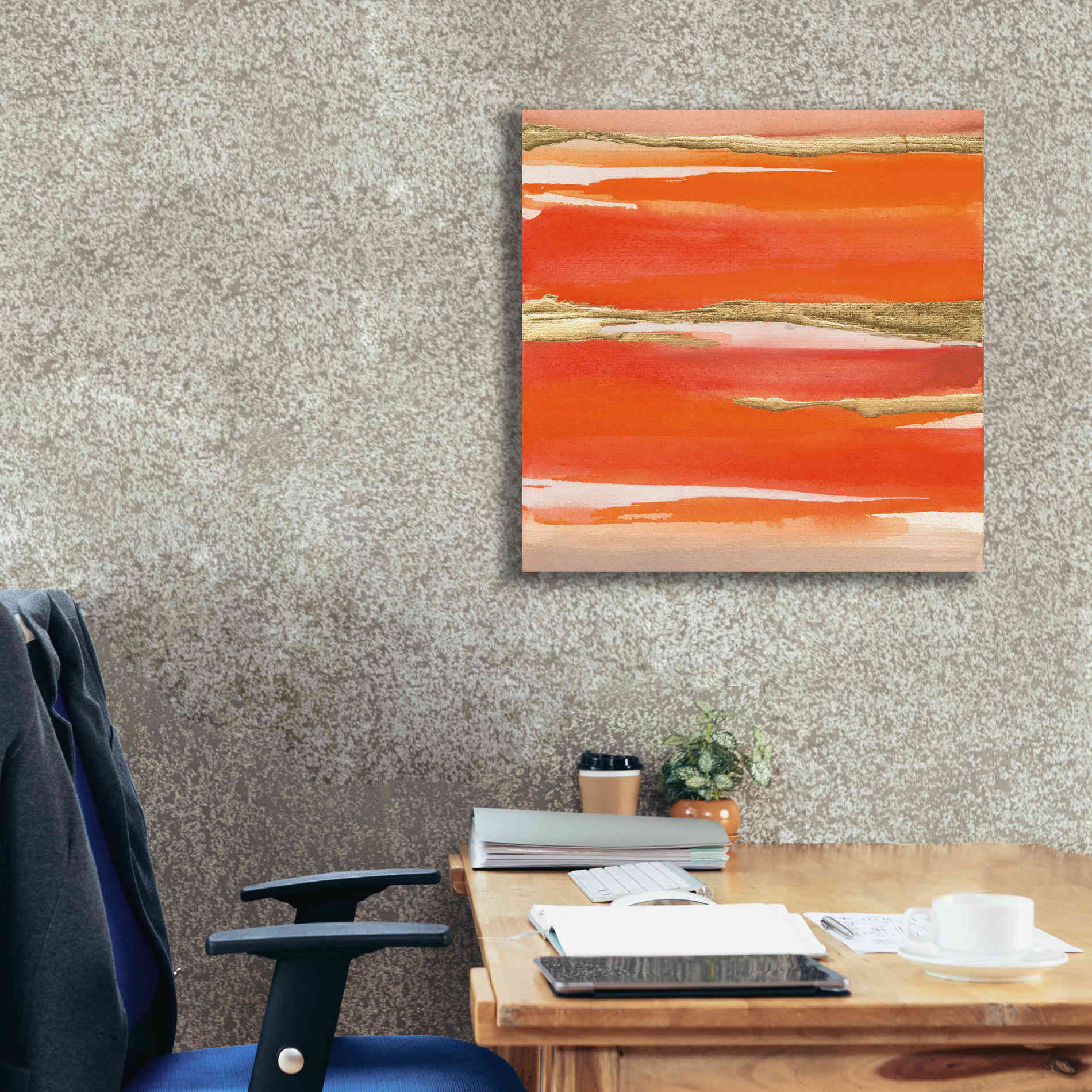 'Gilded Mandarin I' by Chris Paschke, Canvas Wall Art,26 x 26