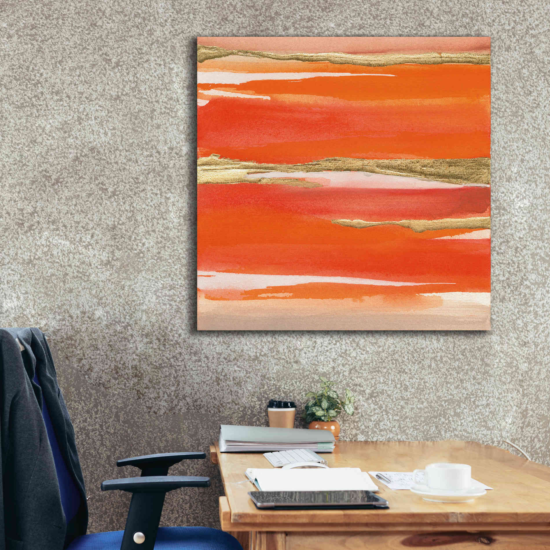 'Gilded Mandarin I' by Chris Paschke, Canvas Wall Art,37 x 37