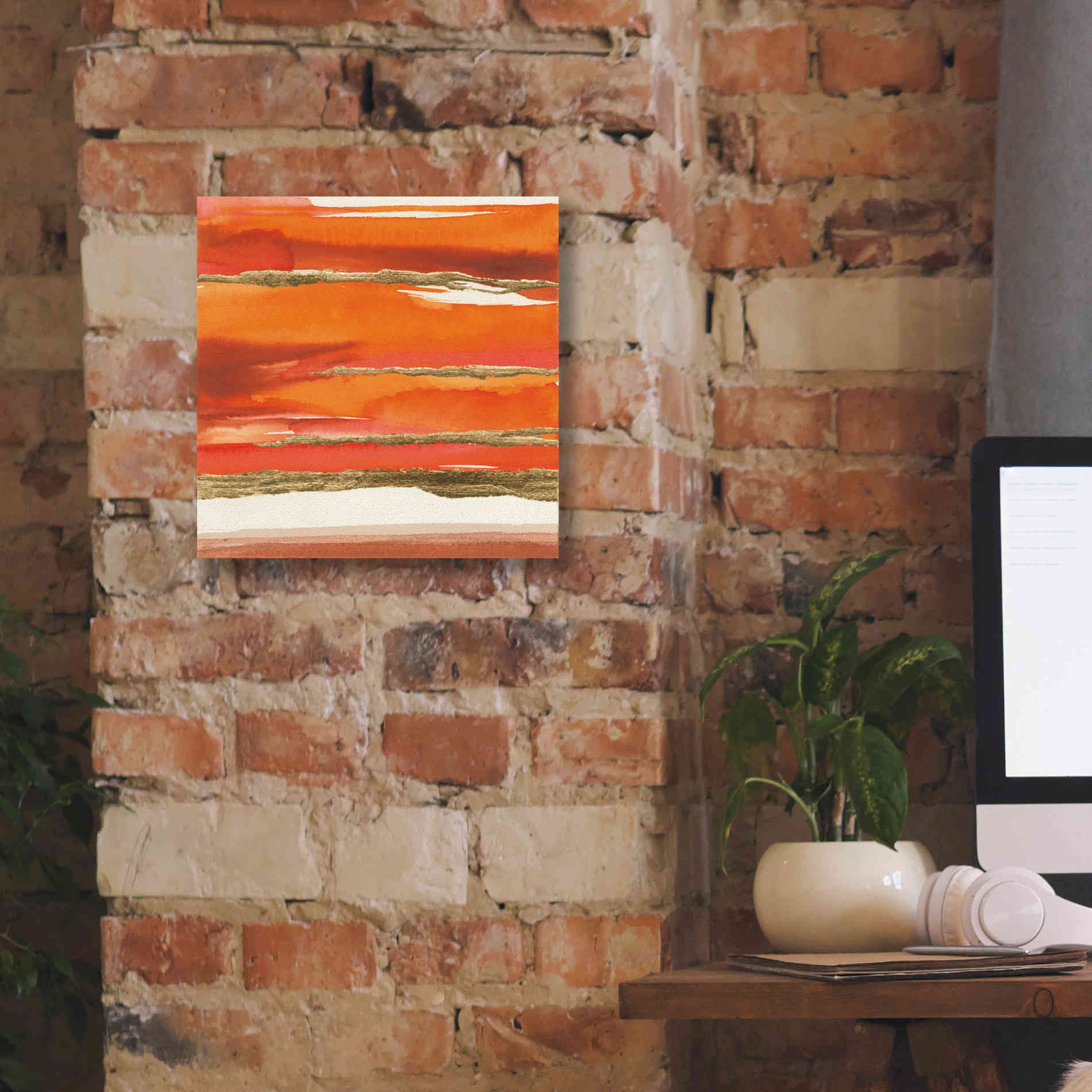 'Gilded Mandarin II' by Chris Paschke, Canvas Wall Art,12 x 12