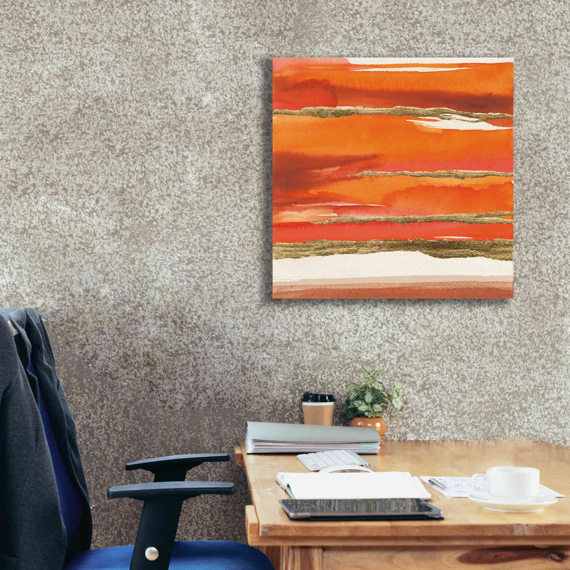 'Gilded Mandarin II' by Chris Paschke, Canvas Wall Art,26 x 26