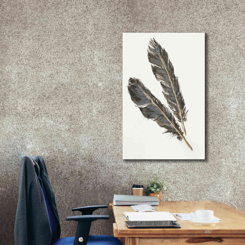 Image of 'Gold Feathers III' by Chris Paschke, Canvas Wall Art,26 x 40