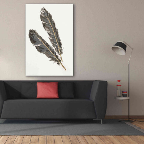 Image of 'Gold Feathers III' by Chris Paschke, Canvas Wall Art,40 x 60