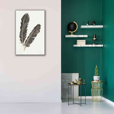 Image of 'Gold Feathers IV' by Chris Paschke, Canvas Wall Art,26 x 40