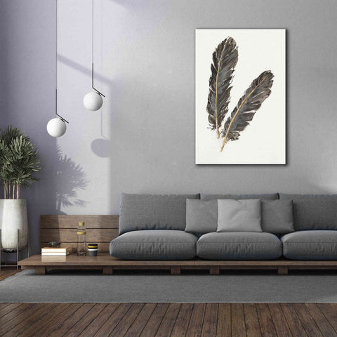 Image of 'Gold Feathers IV' by Chris Paschke, Canvas Wall Art,40 x 60