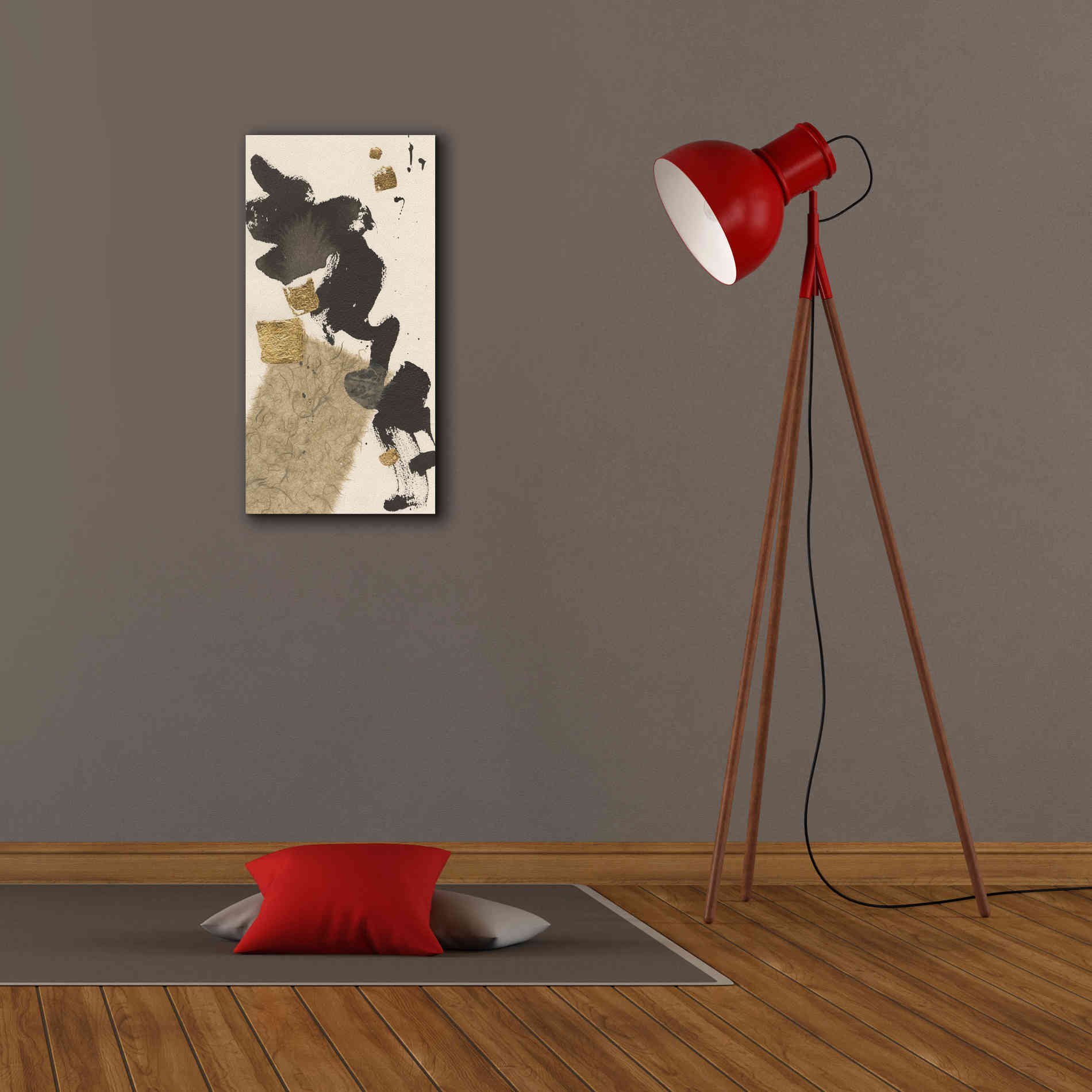 'Gilded Collage I' by Chris Paschke, Canvas Wall Art,12 x 24