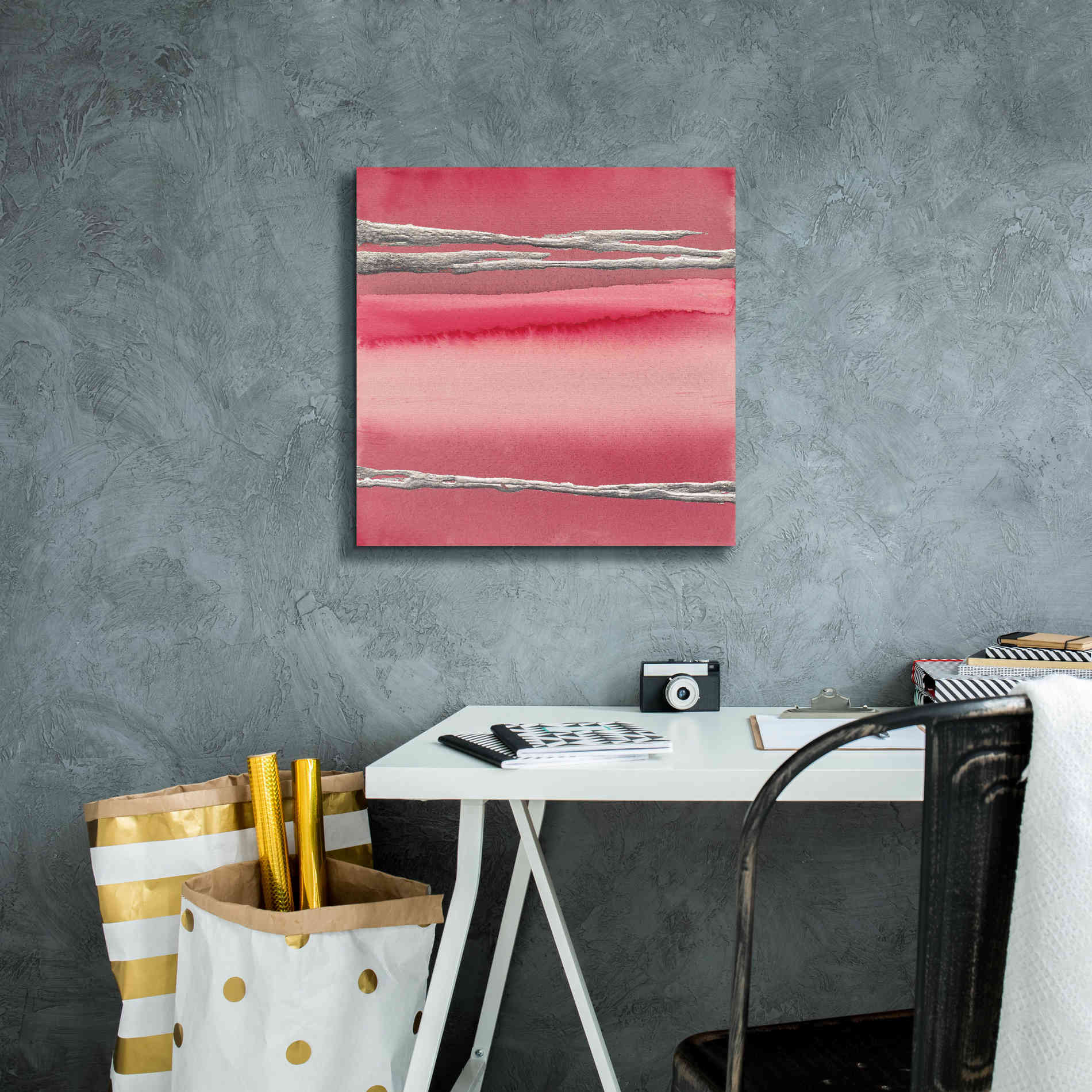 'Silver Rose I' by Chris Paschke, Canvas Wall Art,18 x 18