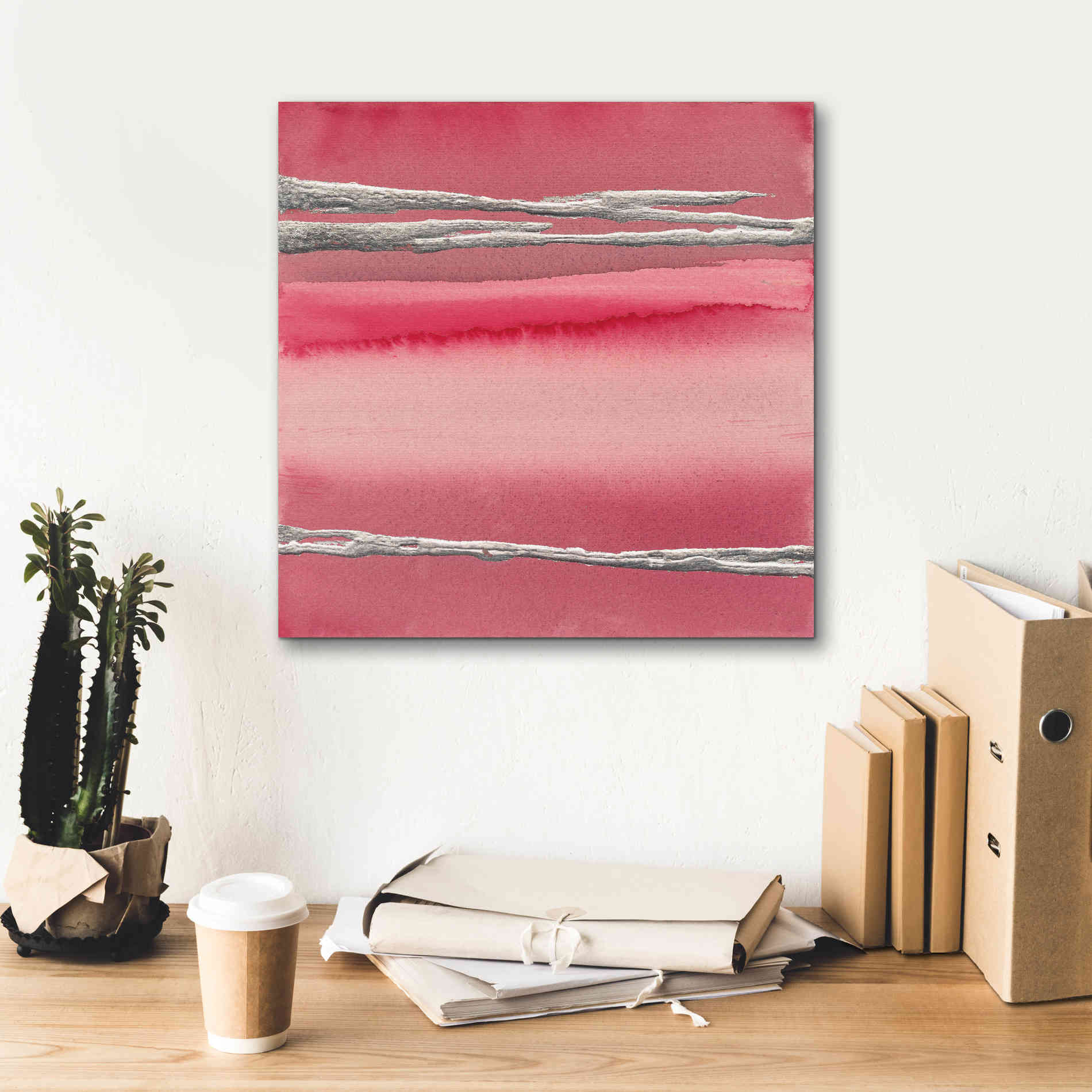 'Silver Rose I' by Chris Paschke, Canvas Wall Art,18 x 18