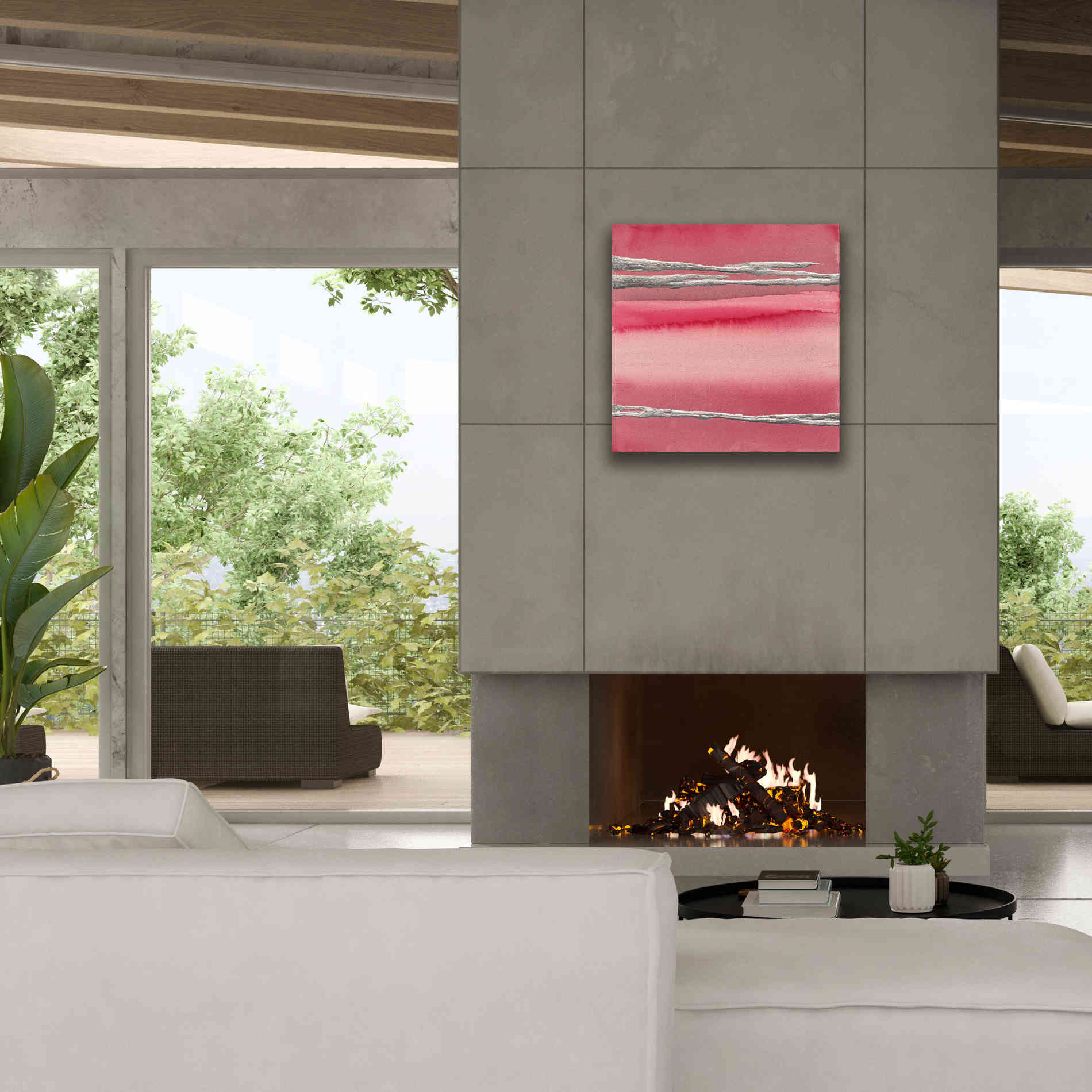 'Silver Rose I' by Chris Paschke, Canvas Wall Art,26 x 26