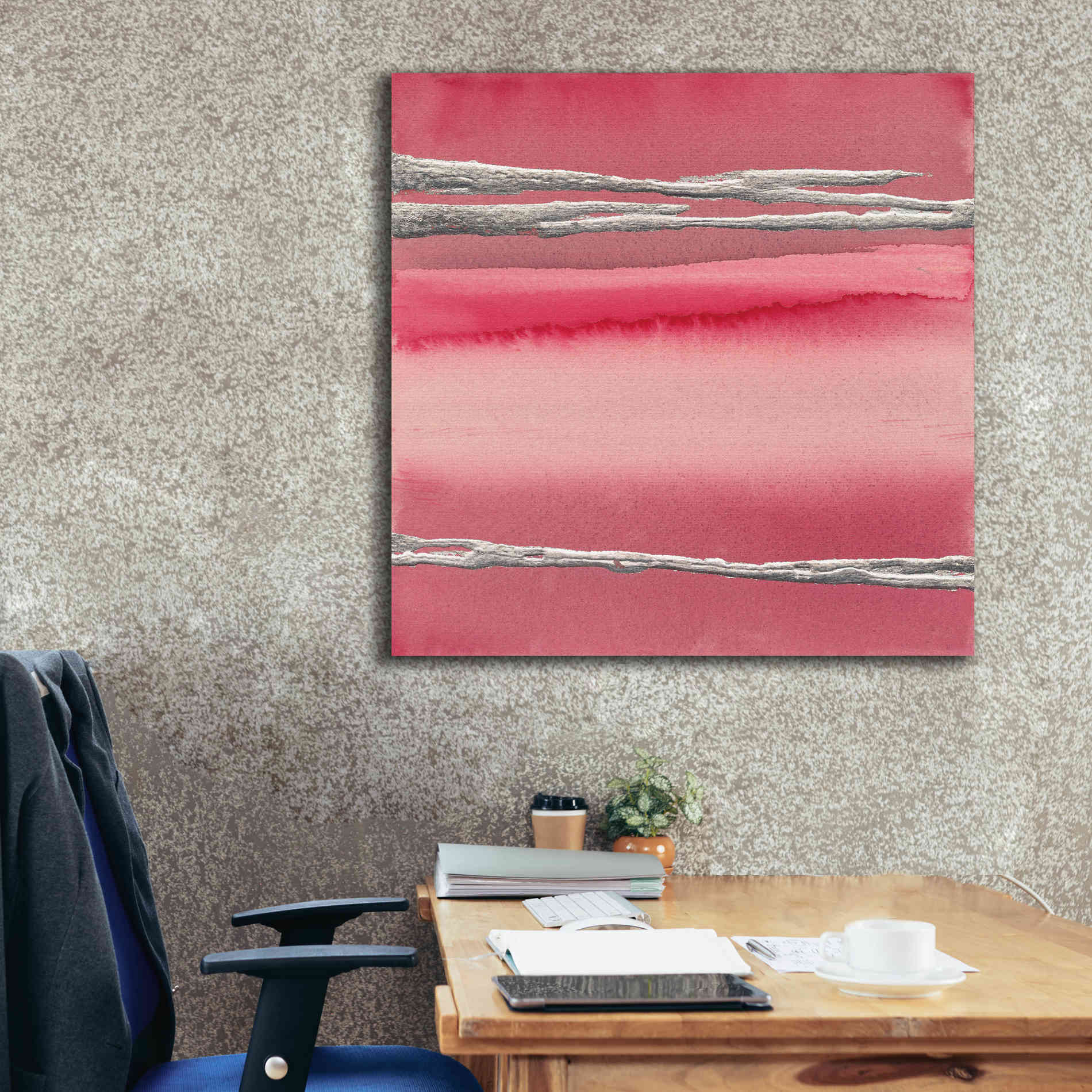 'Silver Rose I' by Chris Paschke, Canvas Wall Art,37 x 37