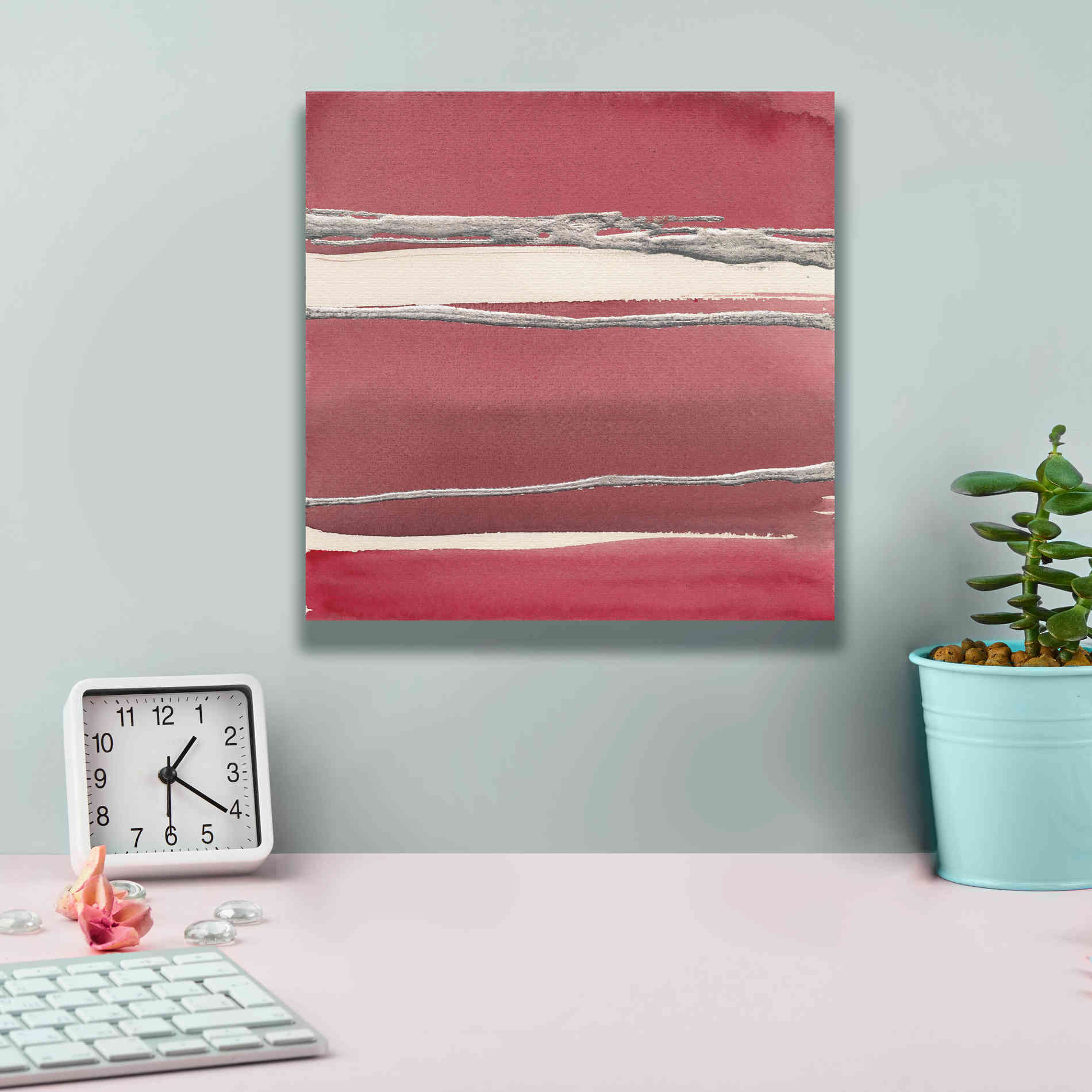 'Silver Rose II' by Chris Paschke, Canvas Wall Art,12 x 12