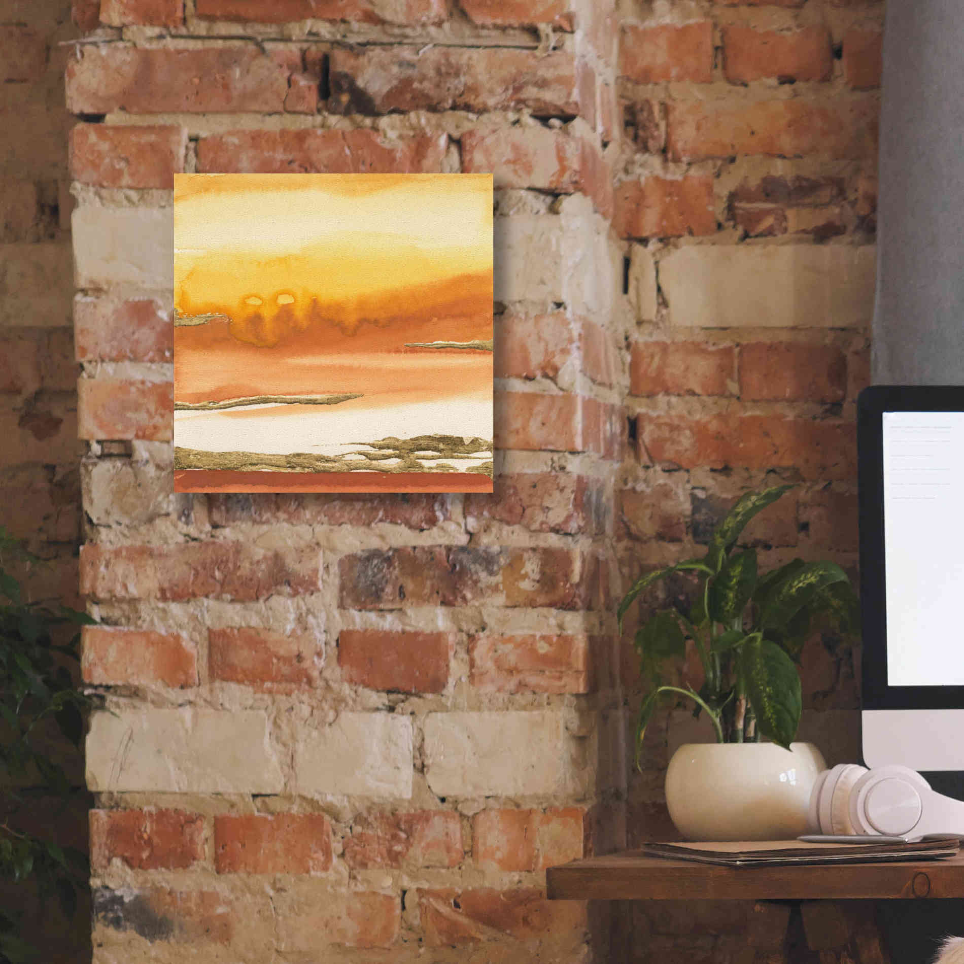 'Gilded Amber I' by Chris Paschke, Canvas Wall Art,12 x 12