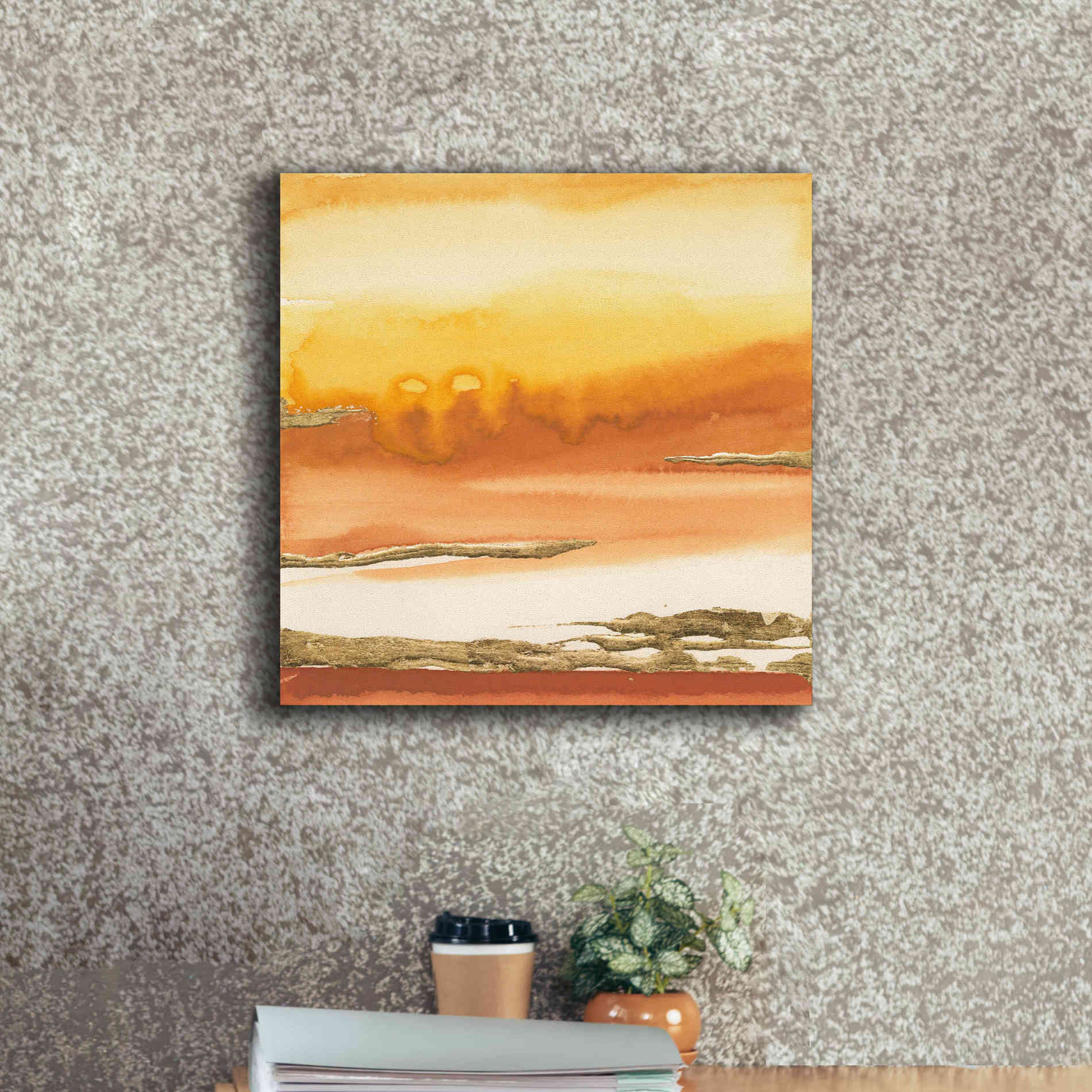 'Gilded Amber I' by Chris Paschke, Canvas Wall Art,18 x 18