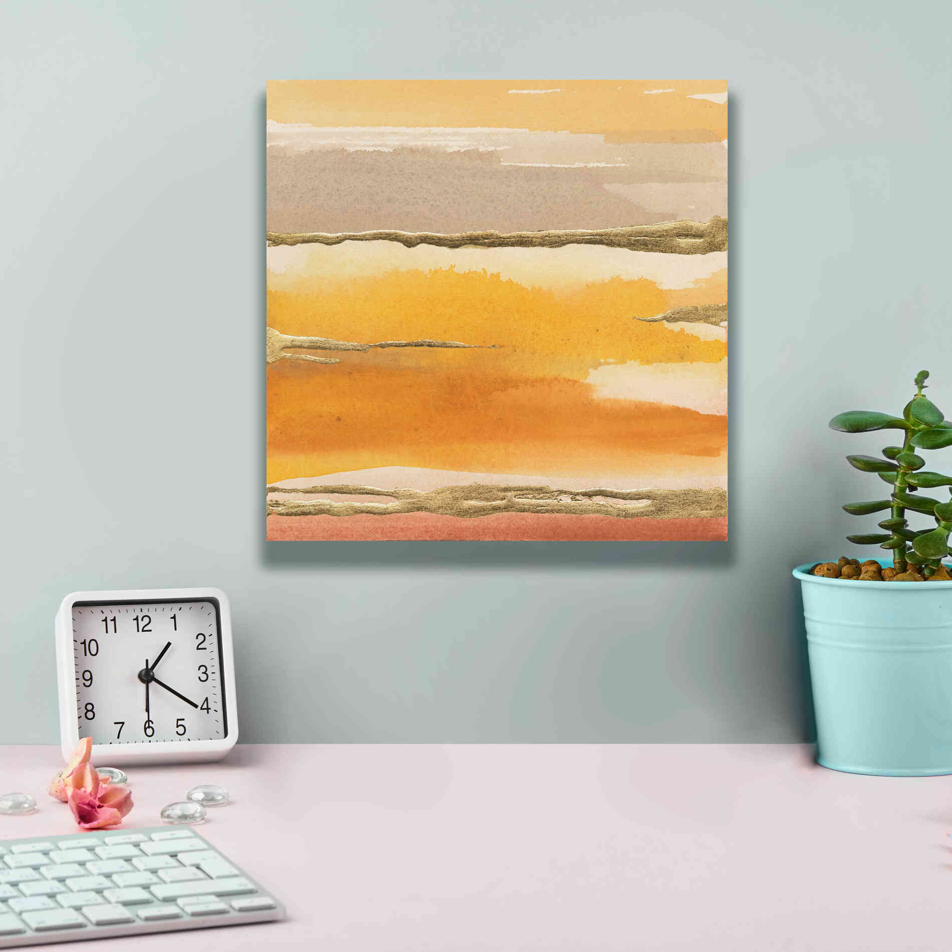 'Gilded Amber II' by Chris Paschke, Canvas Wall Art,12 x 12