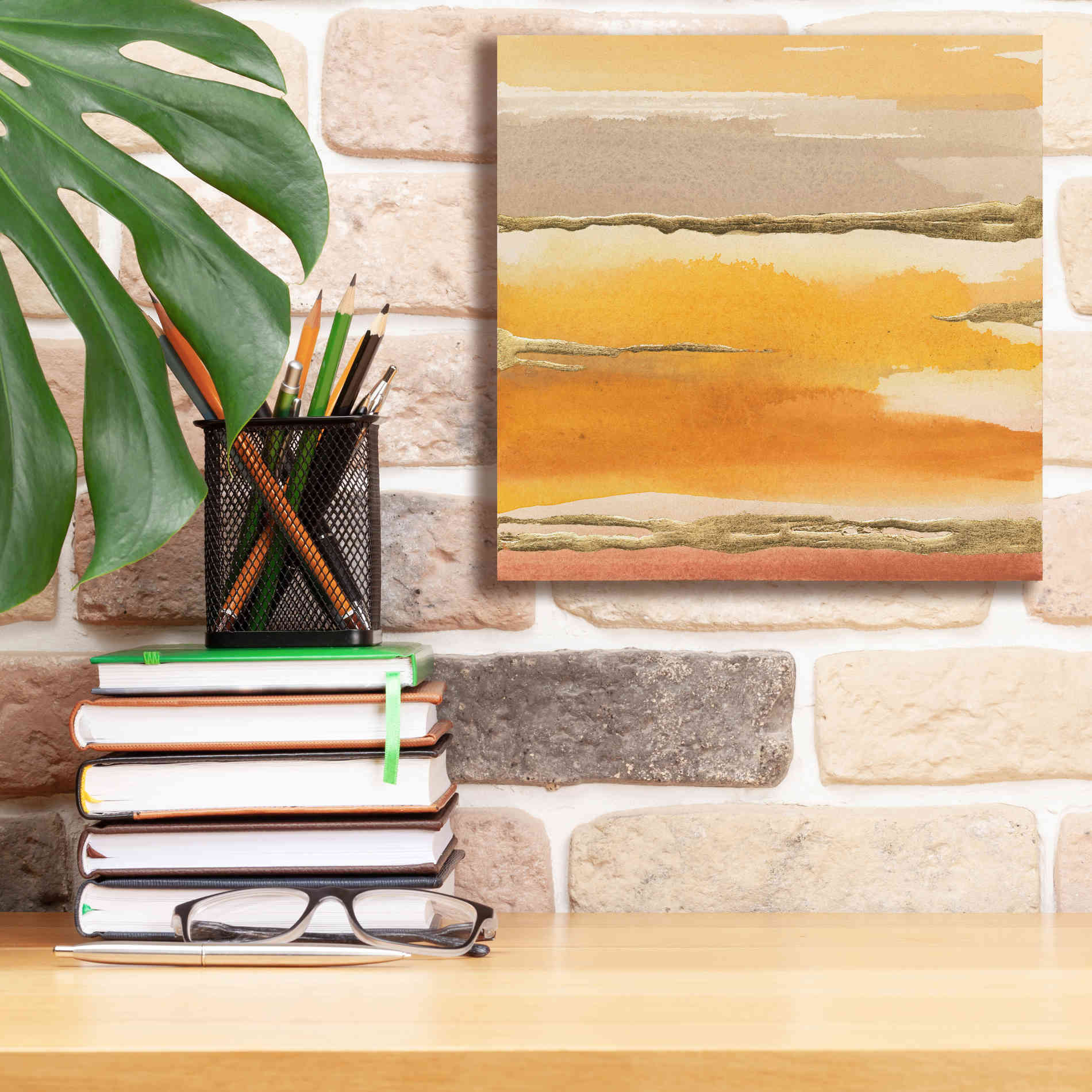 'Gilded Amber II' by Chris Paschke, Canvas Wall Art,12 x 12