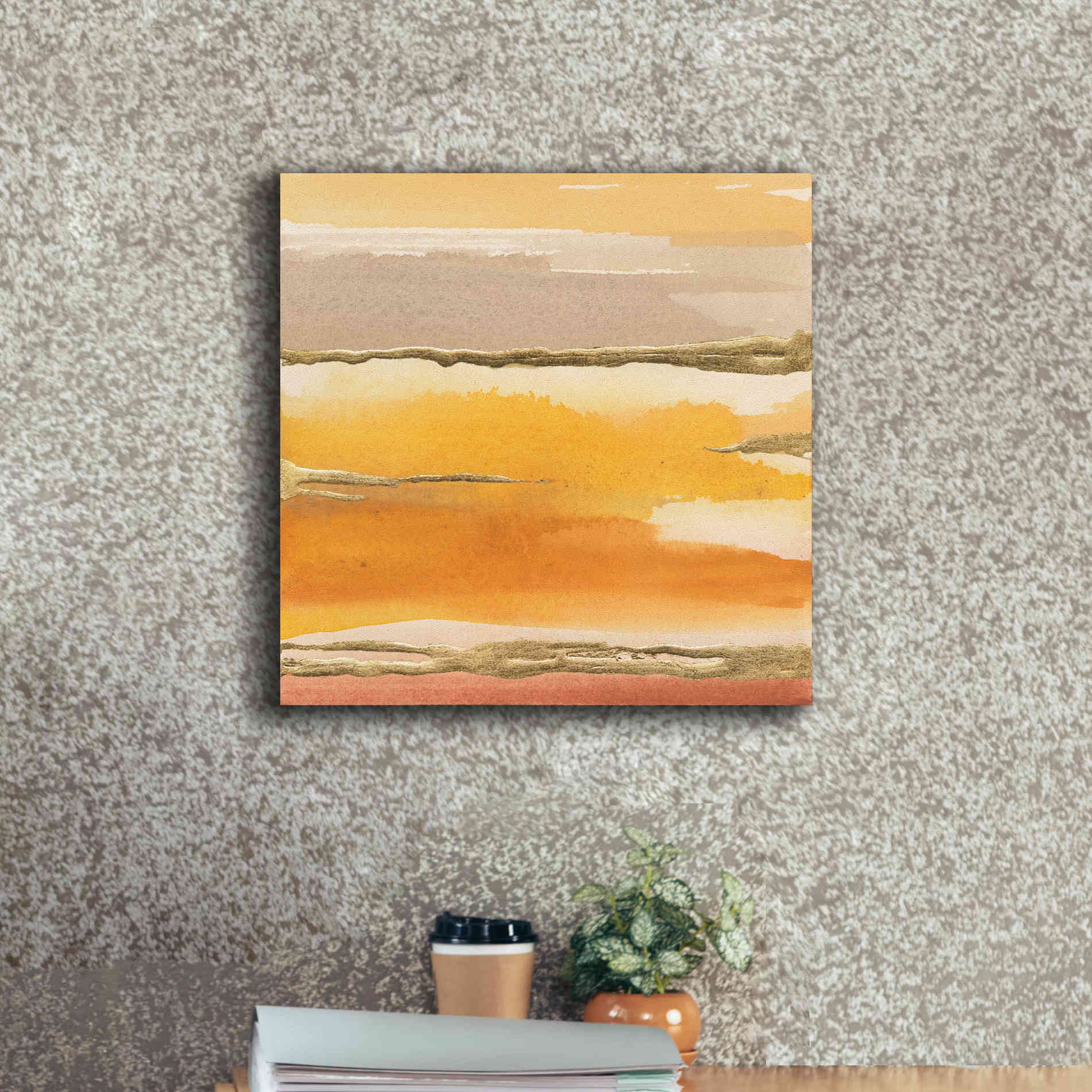 'Gilded Amber II' by Chris Paschke, Canvas Wall Art,18 x 18