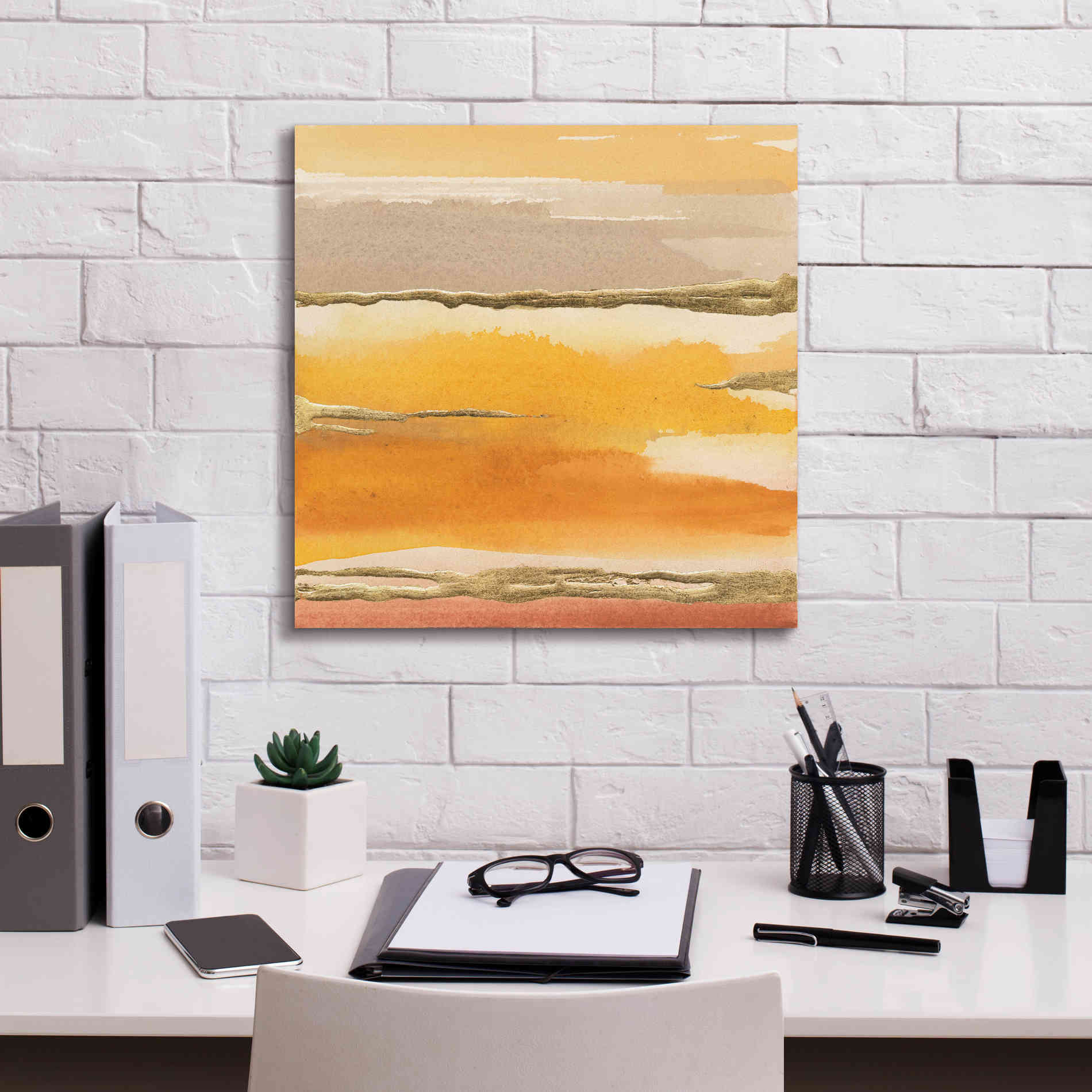 'Gilded Amber II' by Chris Paschke, Canvas Wall Art,18 x 18