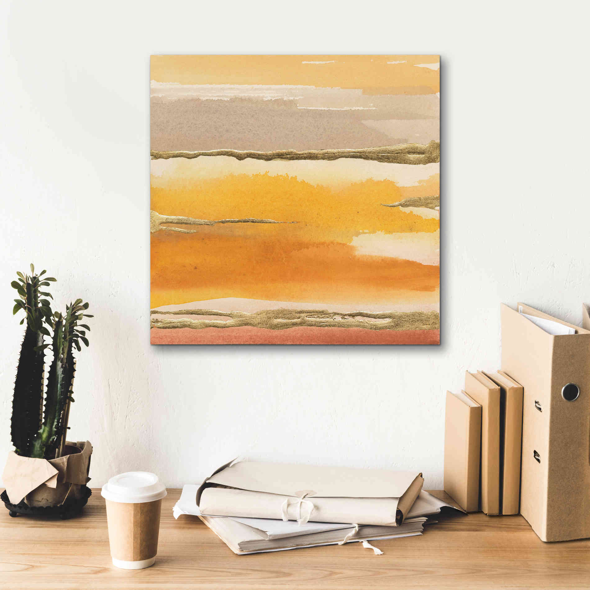 'Gilded Amber II' by Chris Paschke, Canvas Wall Art,18 x 18