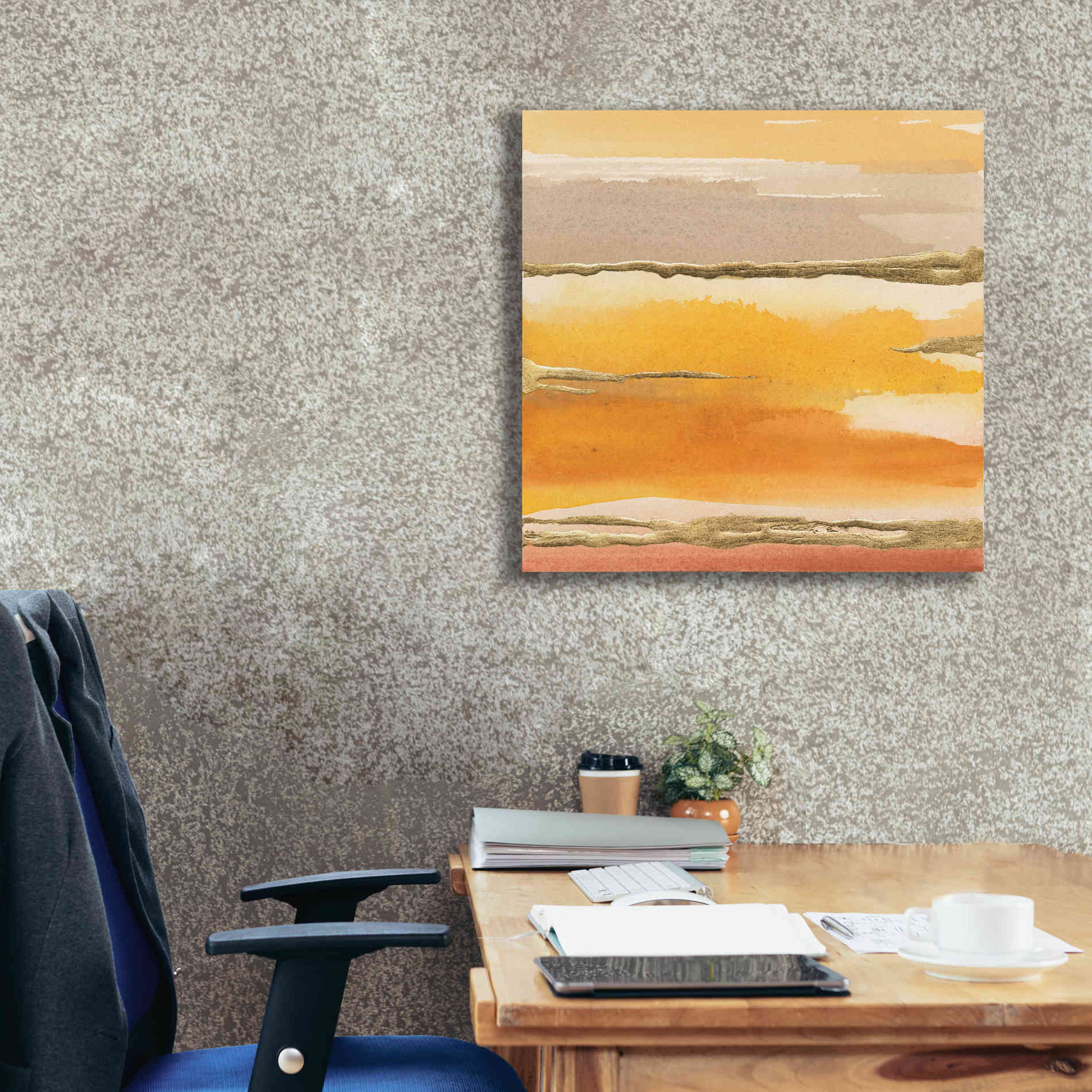 'Gilded Amber II' by Chris Paschke, Canvas Wall Art,26 x 26