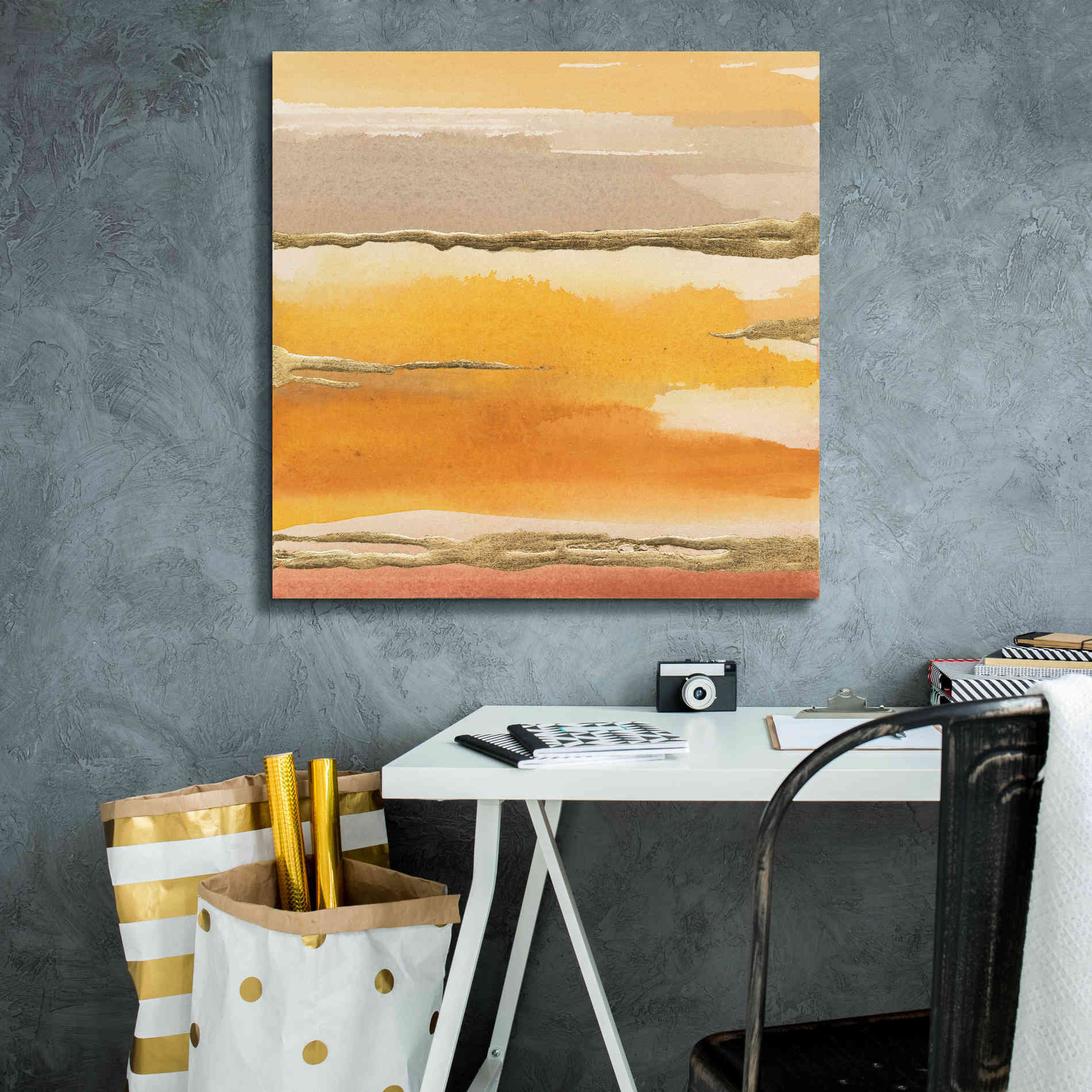 'Gilded Amber II' by Chris Paschke, Canvas Wall Art,26 x 26