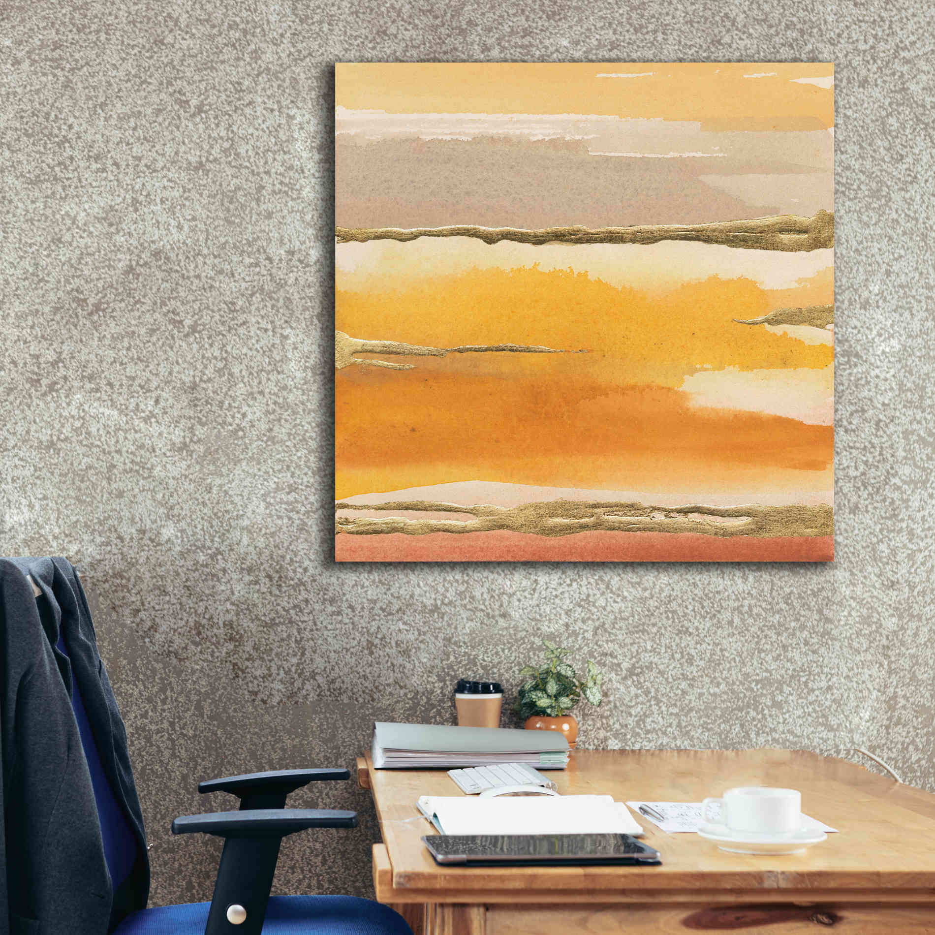 'Gilded Amber II' by Chris Paschke, Canvas Wall Art,37 x 37