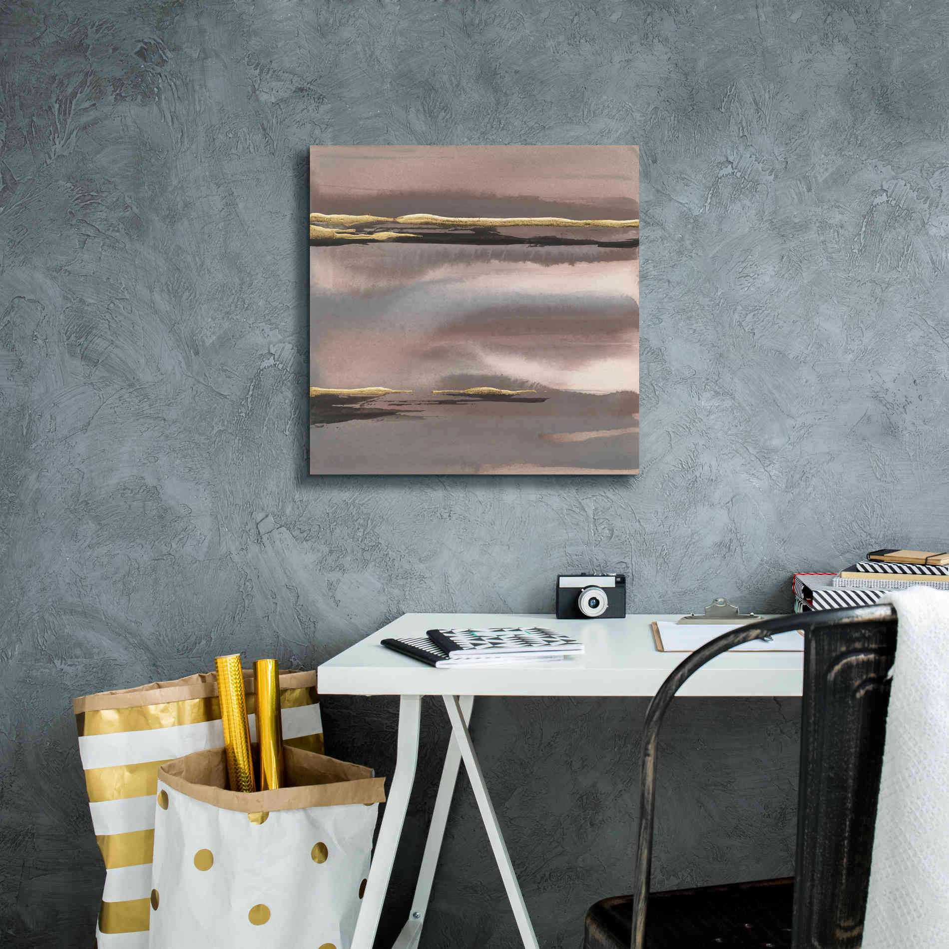 'Gilded Morning Fog I' by Chris Paschke, Canvas Wall Art,18 x 18