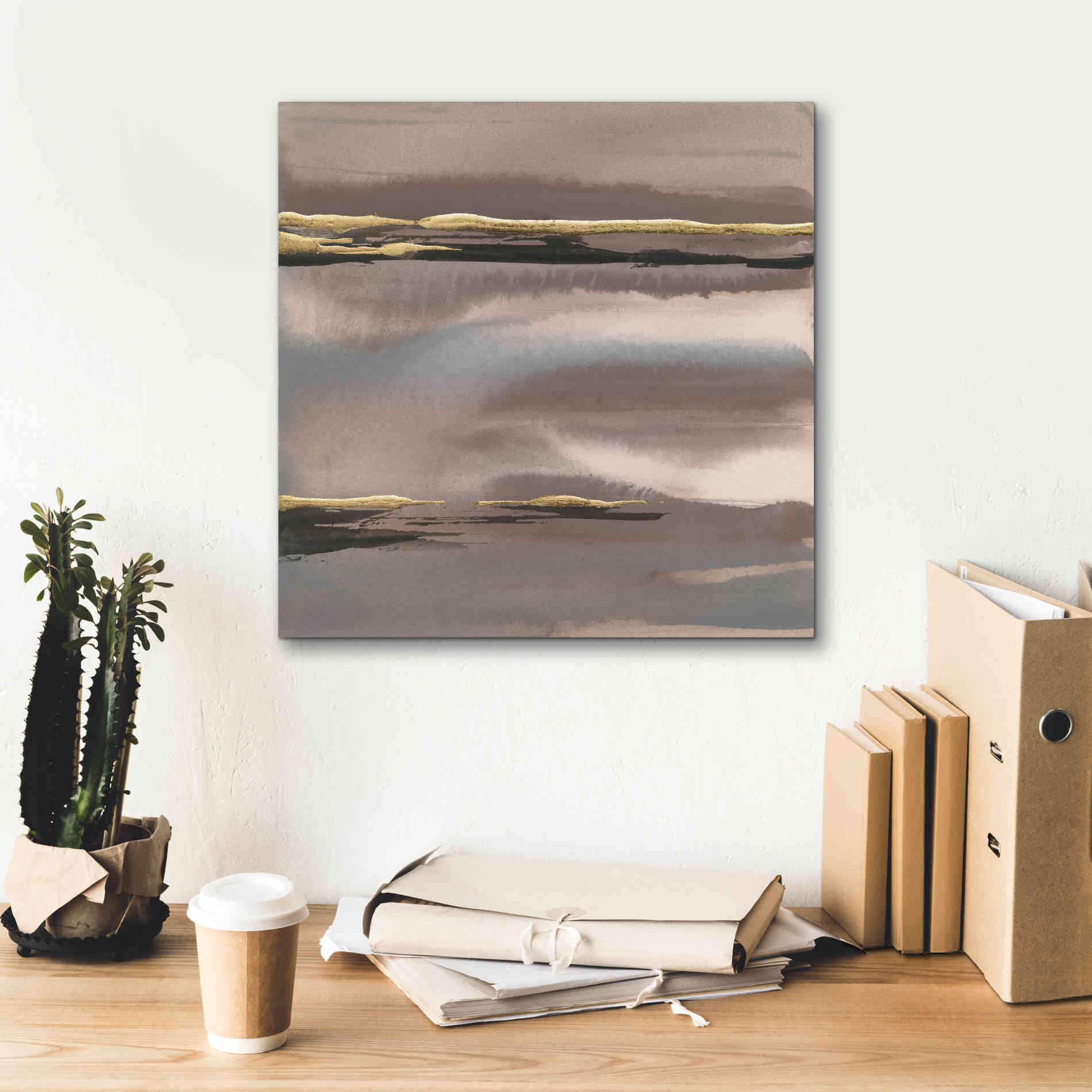 'Gilded Morning Fog I' by Chris Paschke, Canvas Wall Art,18 x 18