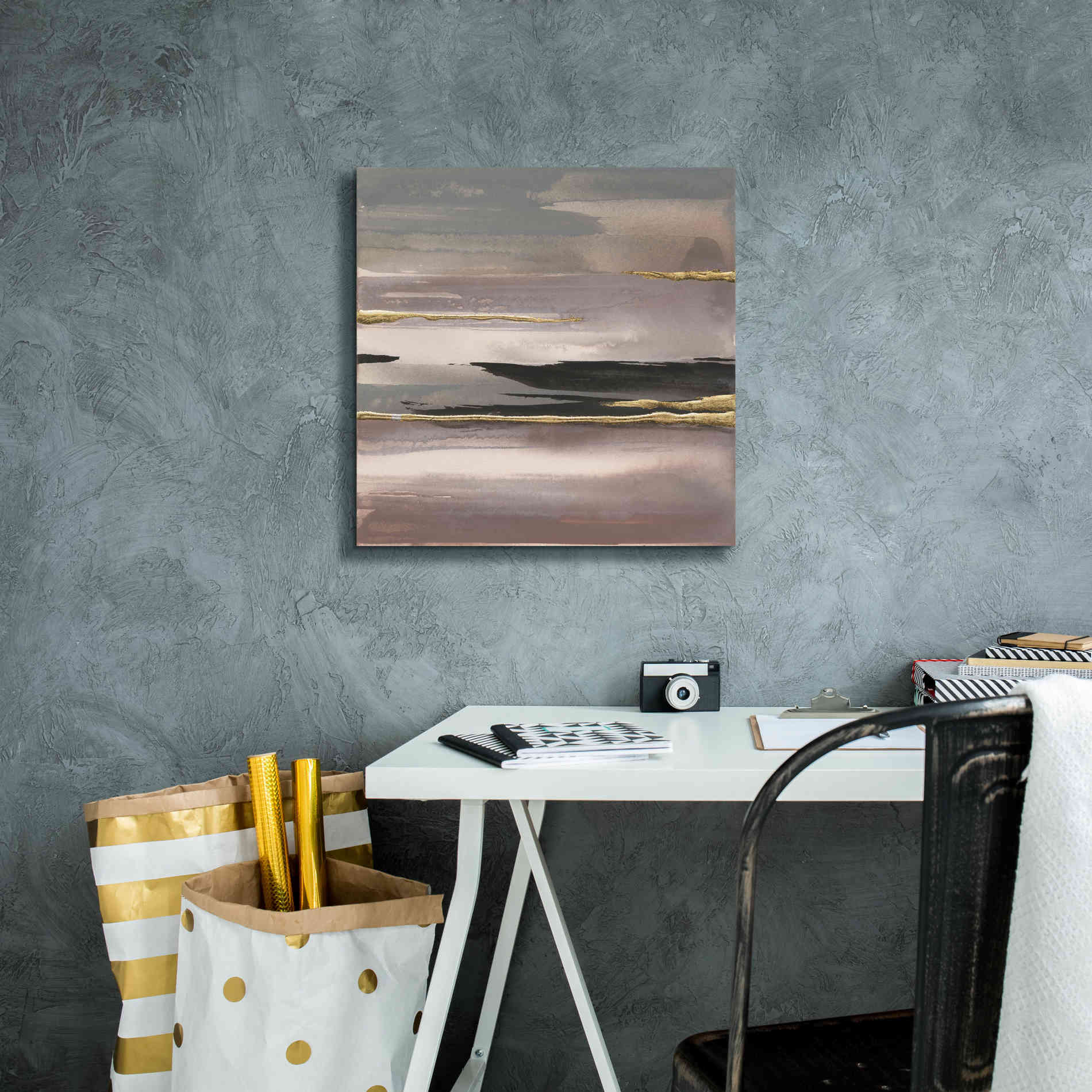 'Gilded Morning Fog II' by Chris Paschke, Canvas Wall Art,18 x 18