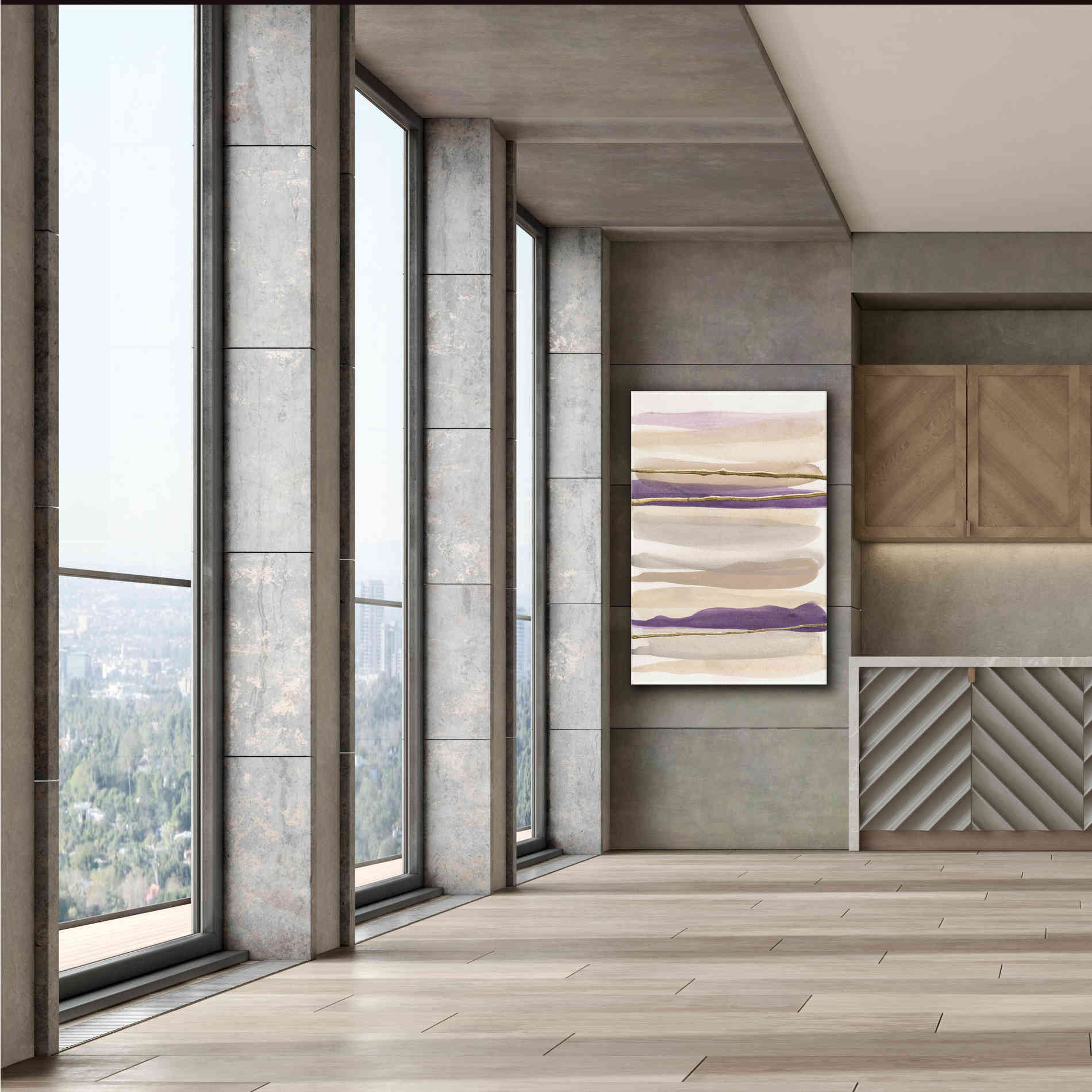 'Gilded Amethyst II' by Chris Paschke, Canvas Wall Art,40 x 60