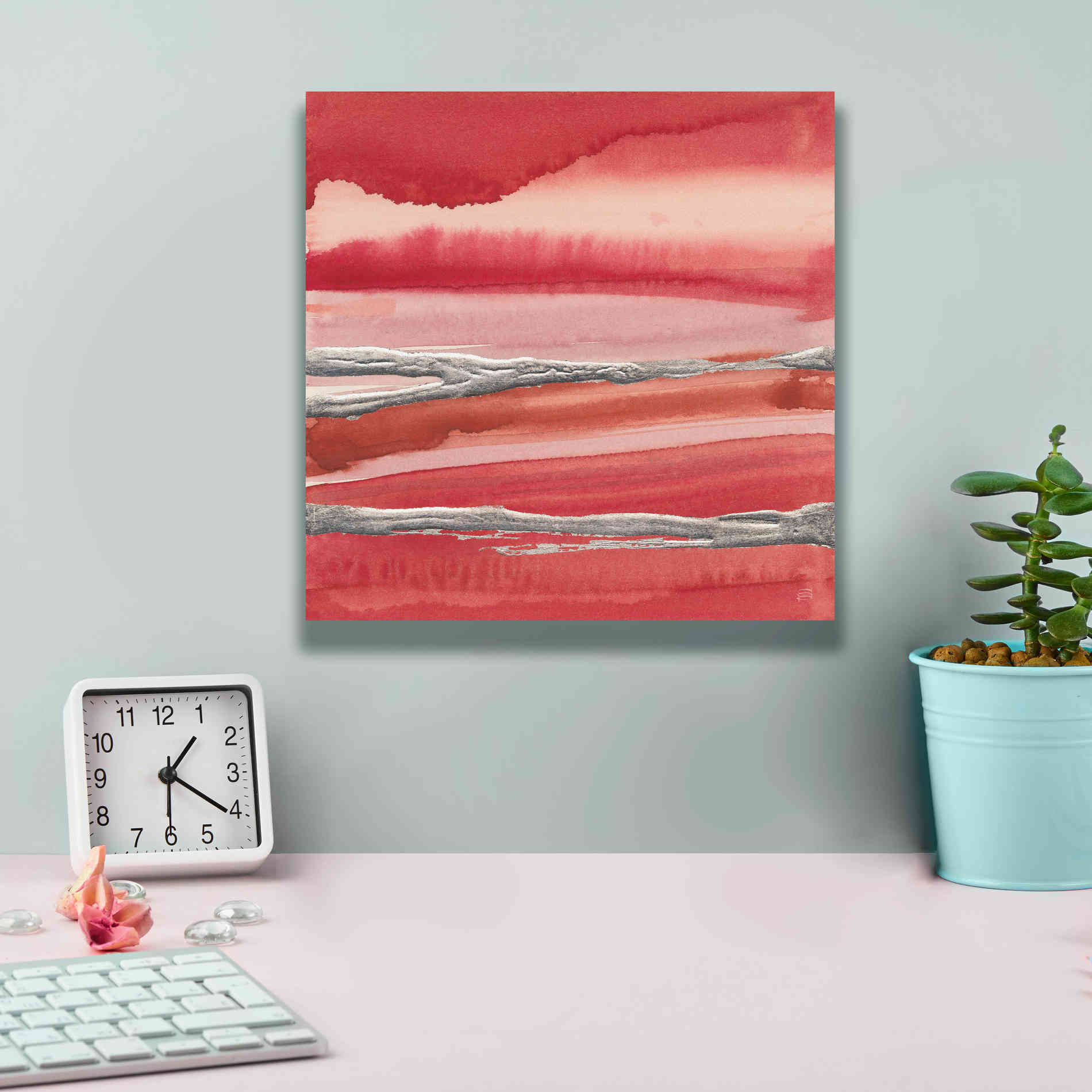 'Silver Marsh' by Chris Paschke, Canvas Wall Art,12 x 12