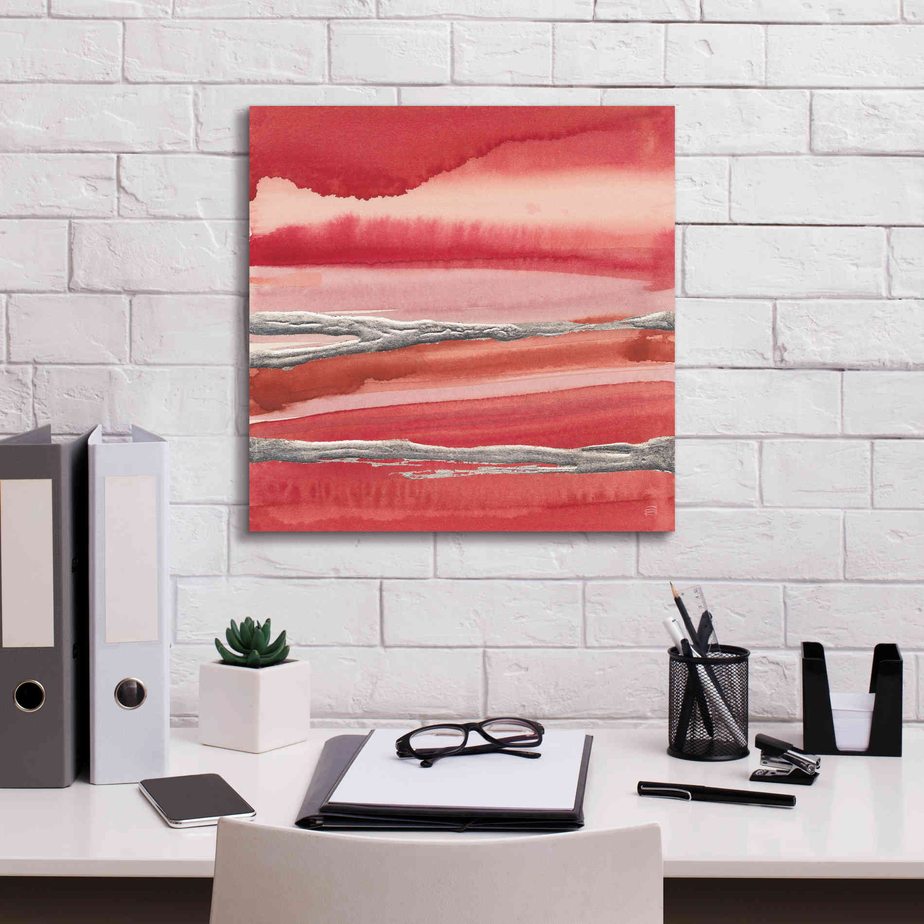 'Silver Marsh' by Chris Paschke, Canvas Wall Art,18 x 18