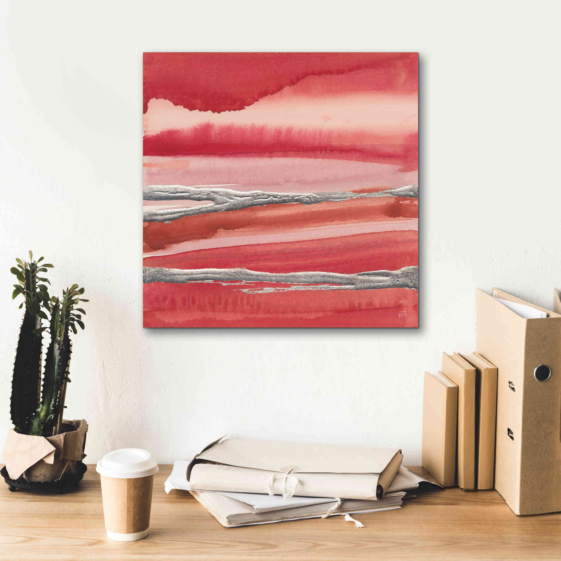 'Silver Marsh' by Chris Paschke, Canvas Wall Art,18 x 18