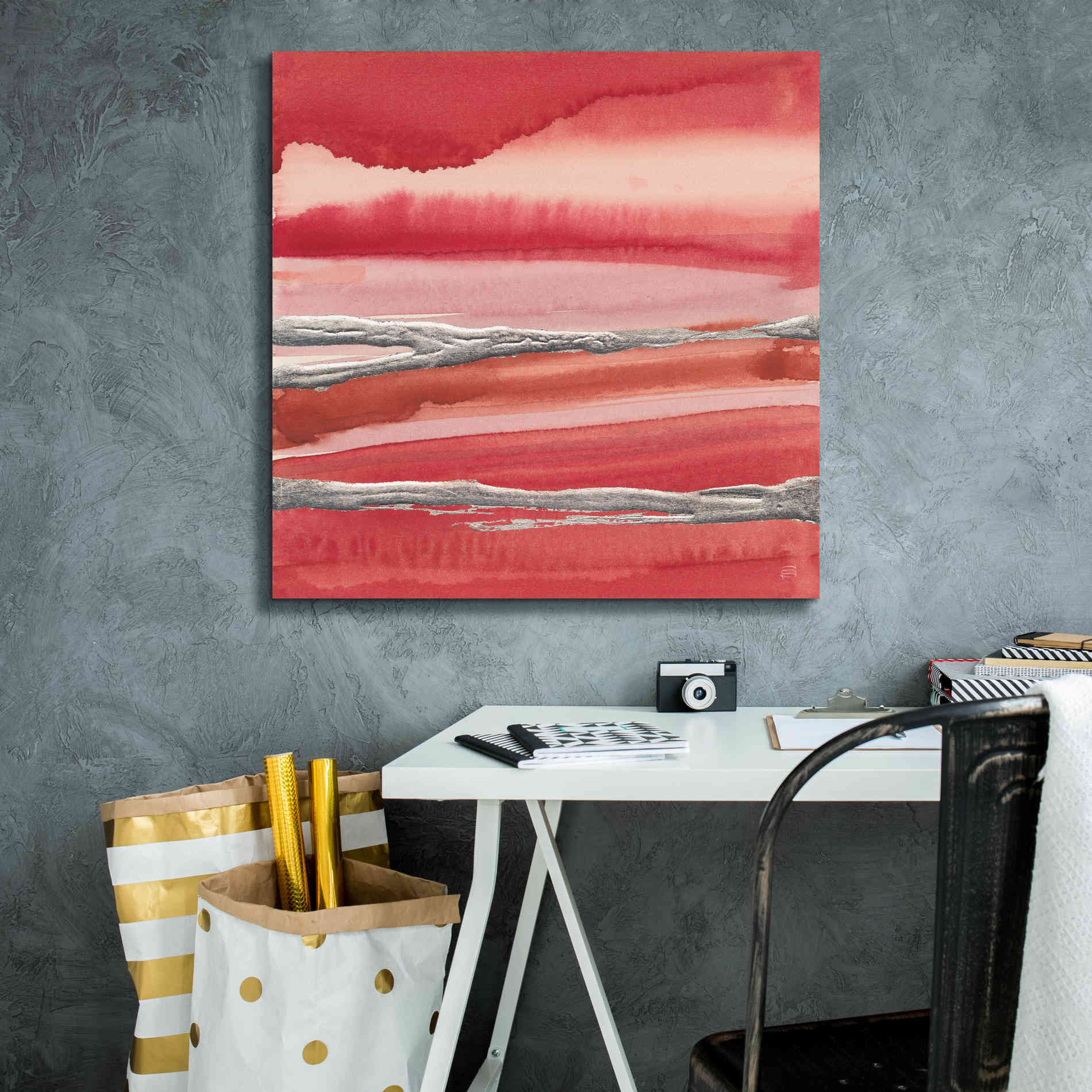 'Silver Marsh' by Chris Paschke, Canvas Wall Art,26 x 26