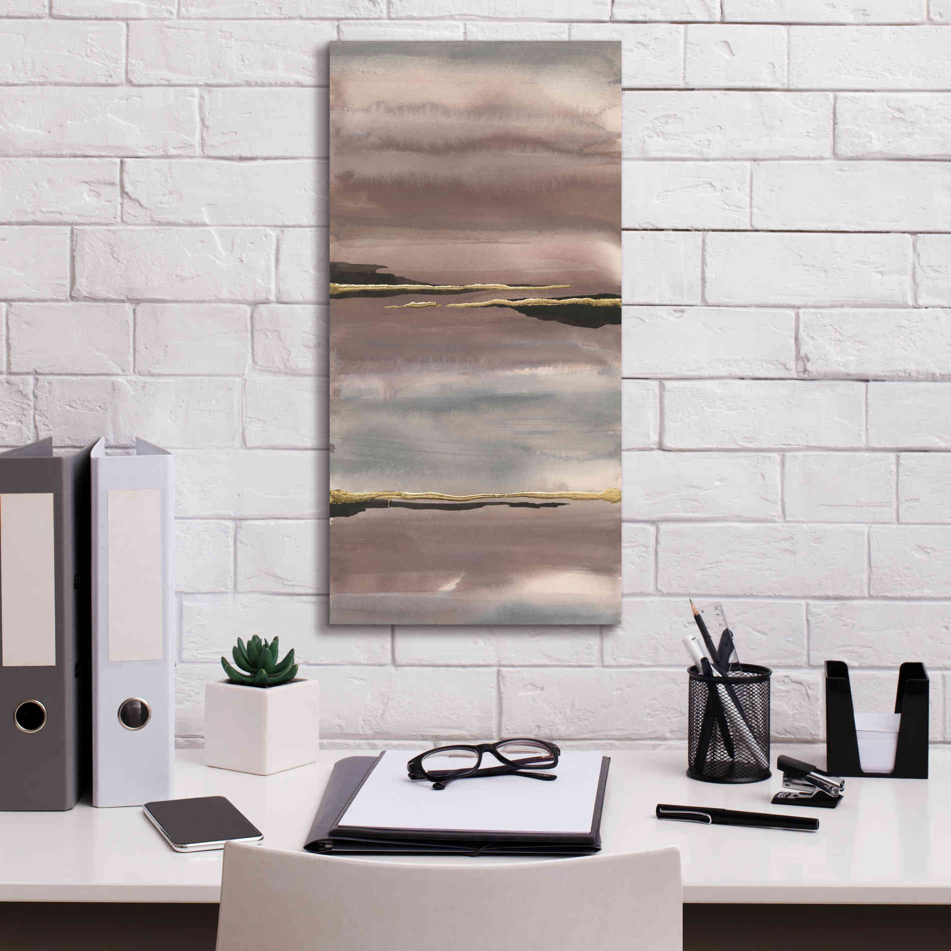 'Gilded Morning Fog III' by Chris Paschke, Canvas Wall Art,12 x 24