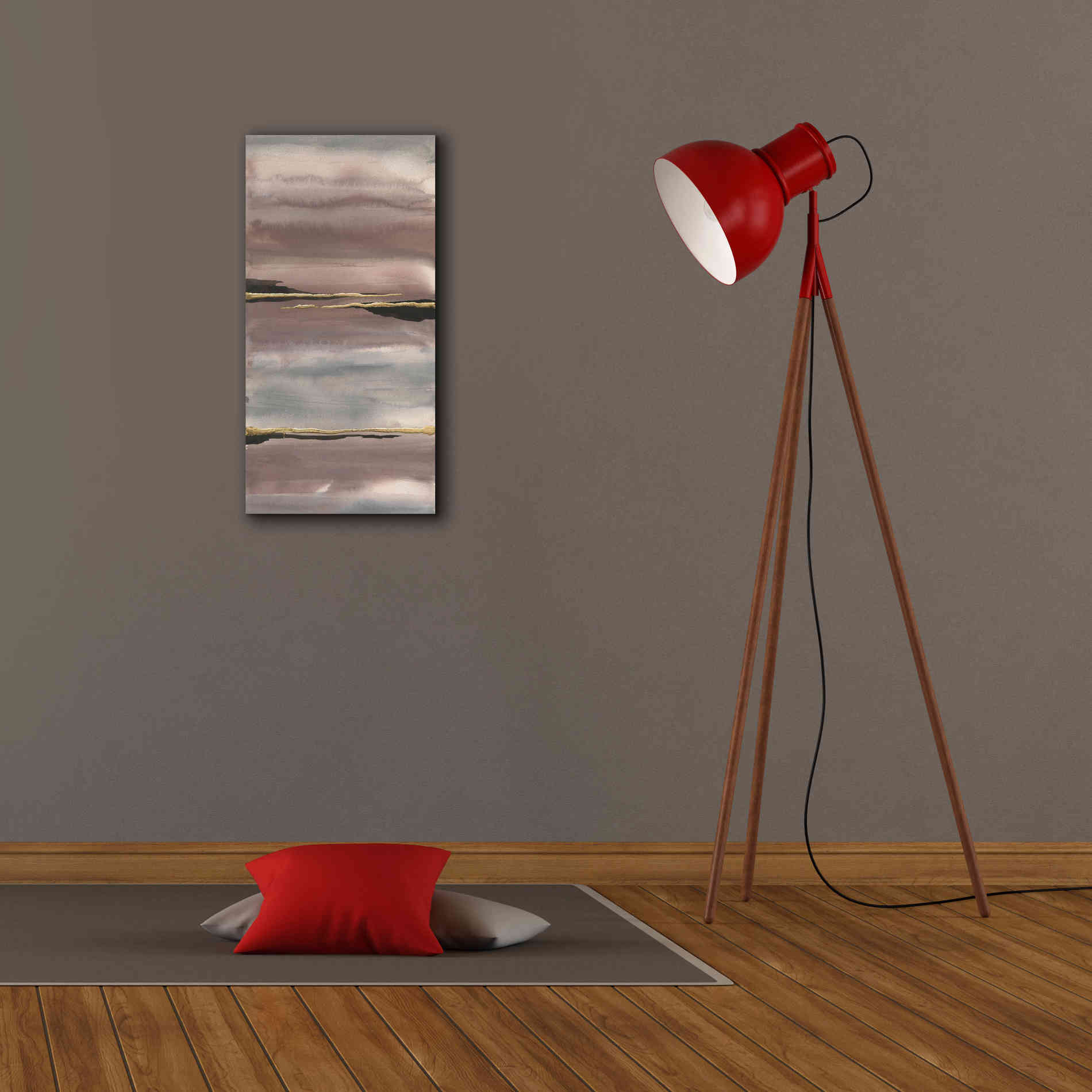 'Gilded Morning Fog III' by Chris Paschke, Canvas Wall Art,12 x 24